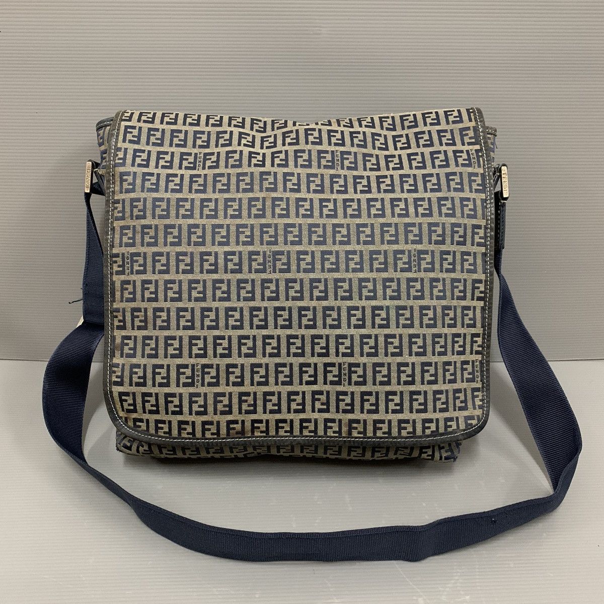 Fendi Fendi Zucchino Blue Mesengger Bag Size ONE SIZE - 1 Thumbnail