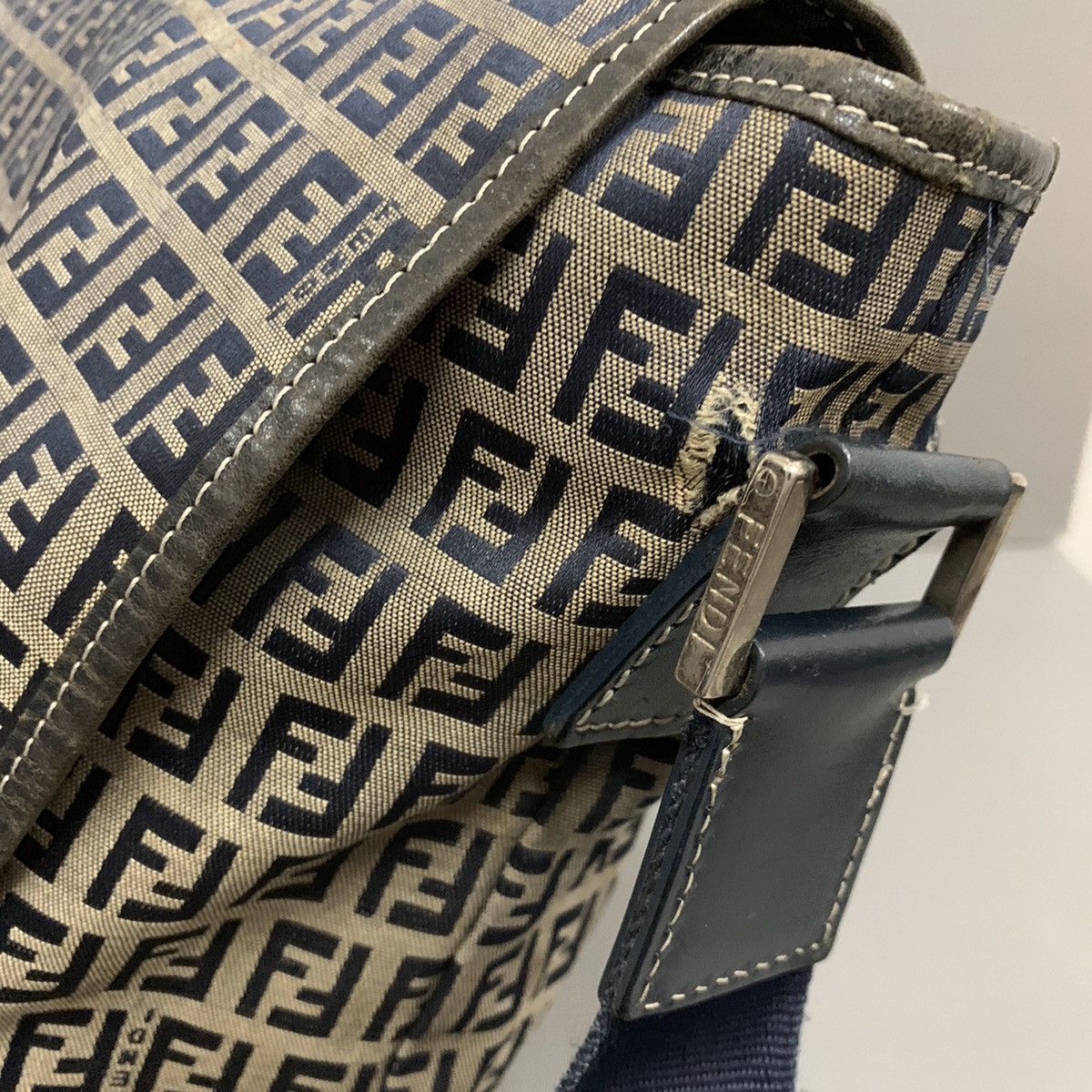 Fendi Fendi Zucchino Blue Mesengger Bag Size ONE SIZE - 9 Thumbnail