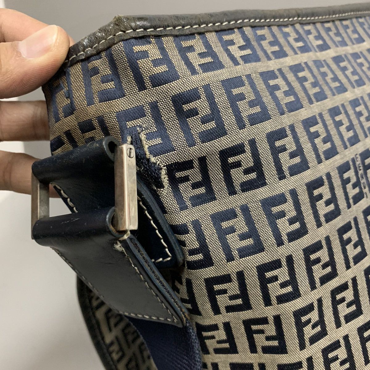 Fendi Fendi Zucchino Blue Mesengger Bag Size ONE SIZE - 10 Thumbnail