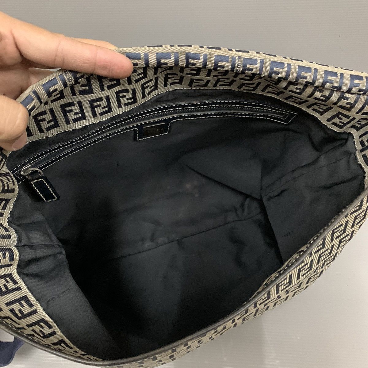 Fendi Fendi Zucchino Blue Mesengger Bag Size ONE SIZE - 13 Thumbnail