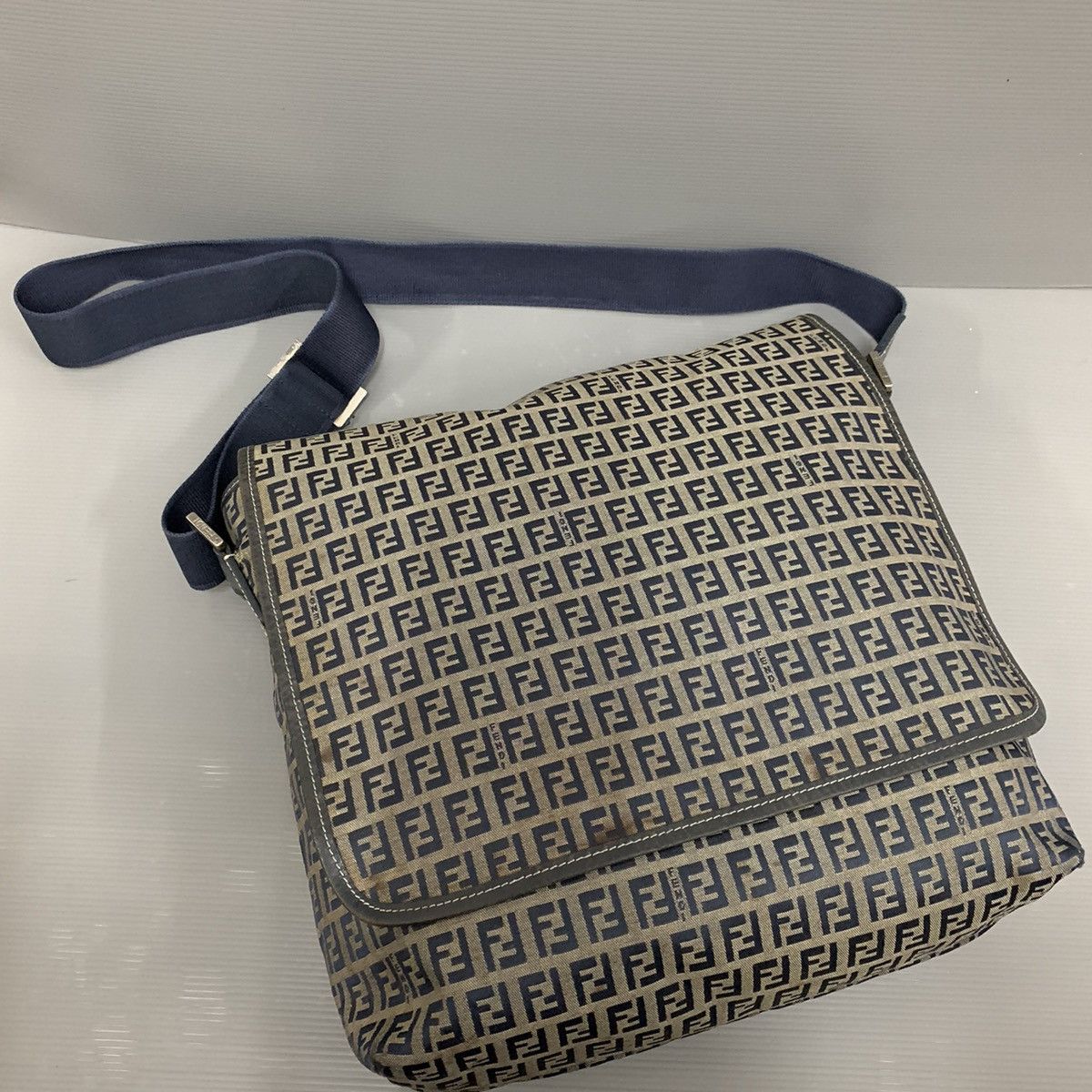Fendi Fendi Zucchino Blue Mesengger Bag Size ONE SIZE - 2 Thumbnail