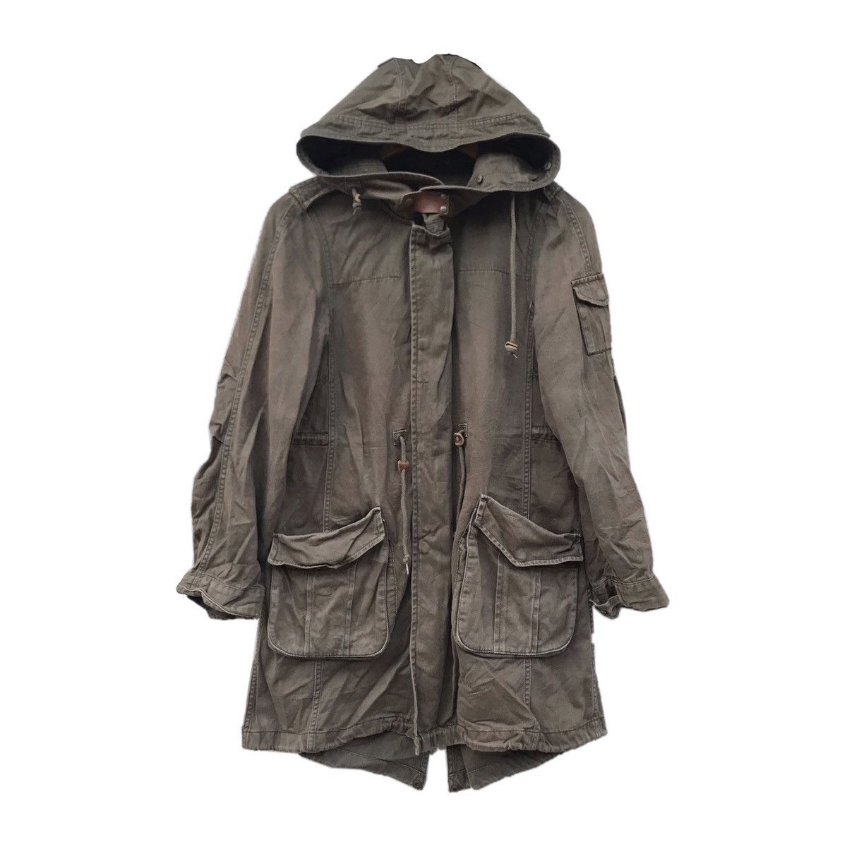 image of Grailed Vert Dense Fishtail Parka Jacket Military Army in Green Army, Men's (Size Small)