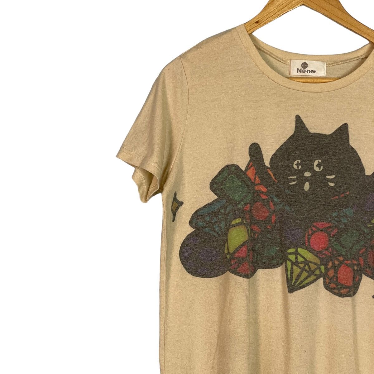 Issey Miyake 🔥LAST PRICE🔥Ne-net By Issey Miyake Diamond Cat Cartoon Tee Size US S / EU 44-46 / 1 - 2 Thumbnail