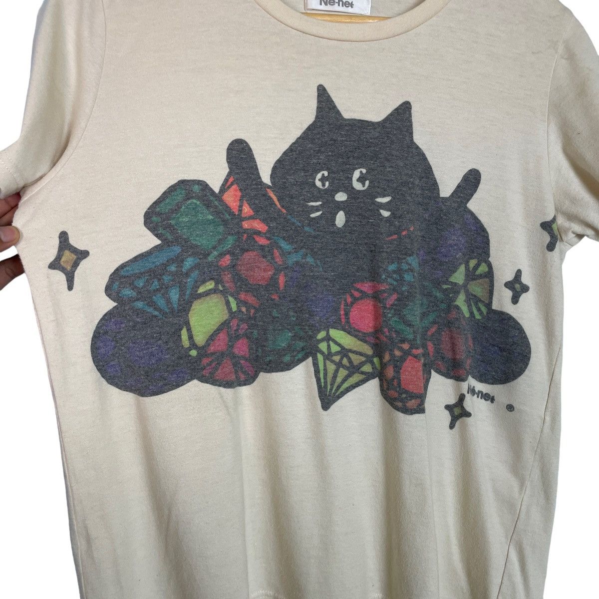 Issey Miyake 🔥LAST PRICE🔥Ne-net By Issey Miyake Diamond Cat Cartoon Tee Size US S / EU 44-46 / 1 - 6 Thumbnail