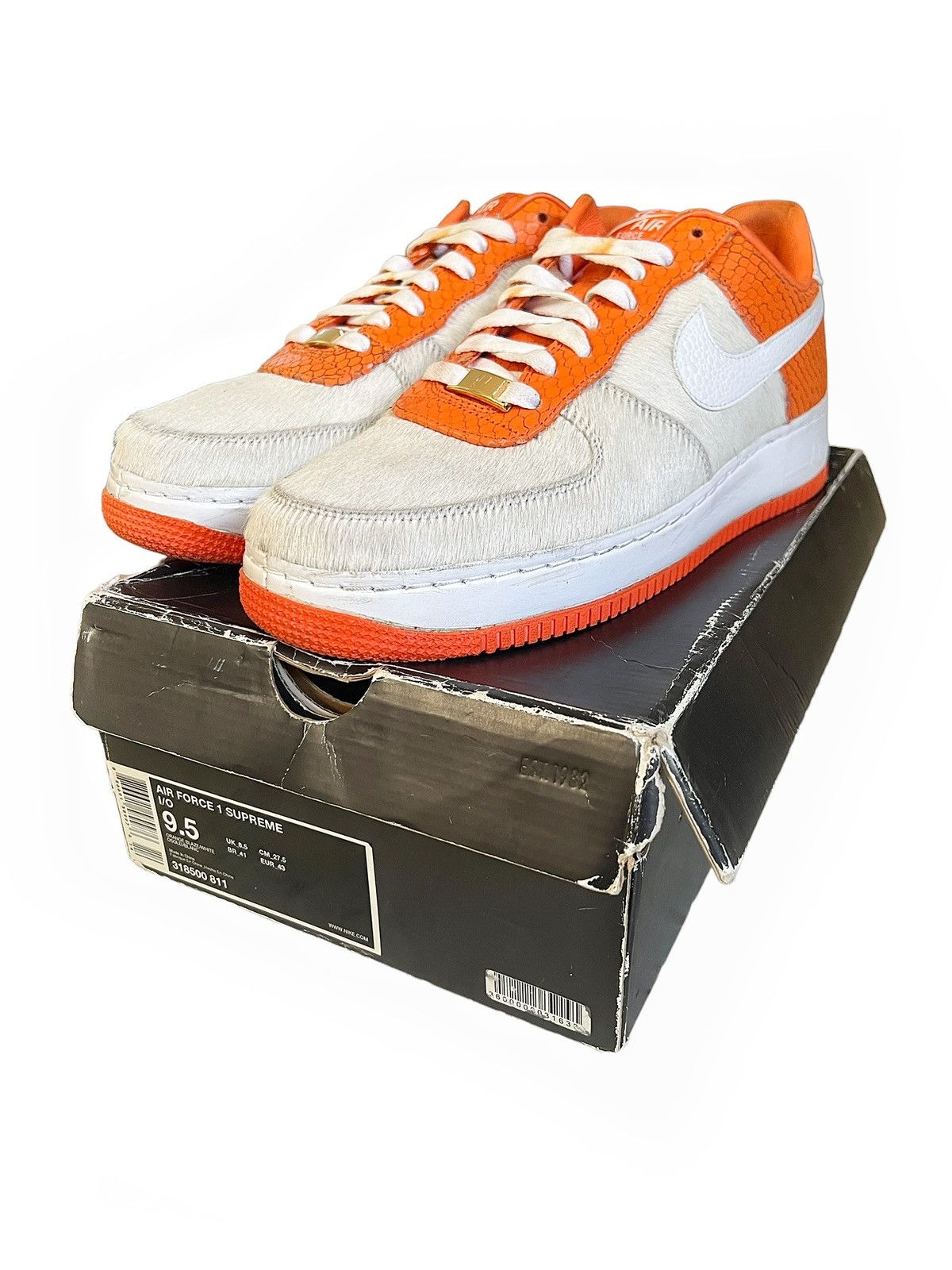 Nike 1/100 Air Force DICE-K I/O Supreme Pony Hair 2007 Size US 9.5 / EU 42-43 - 1 Thumbnail