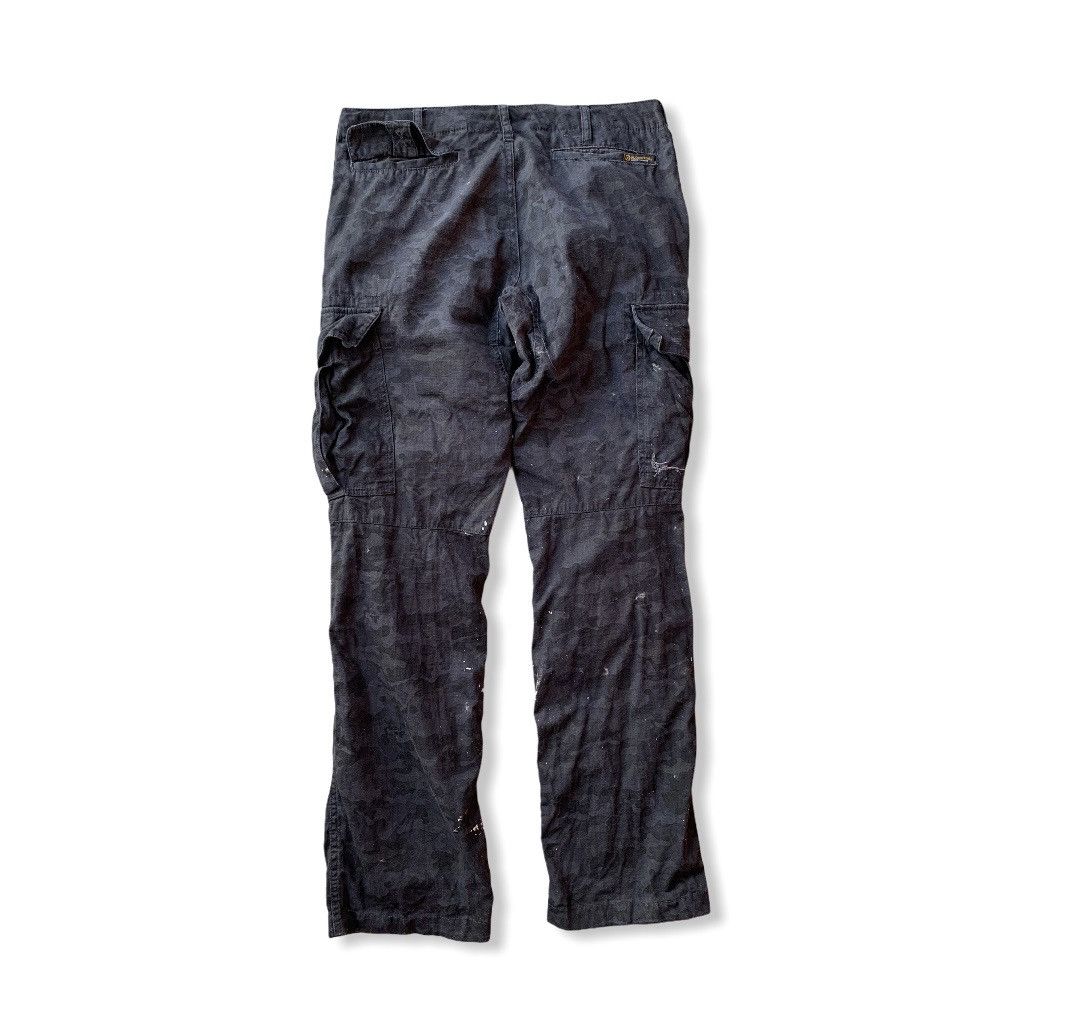 Japanese Brand × Vintage JapaneseBrand Gladiator Black Camo Painter Cargo Pant Size US 32 / EU 48 - 2 Thumbnail