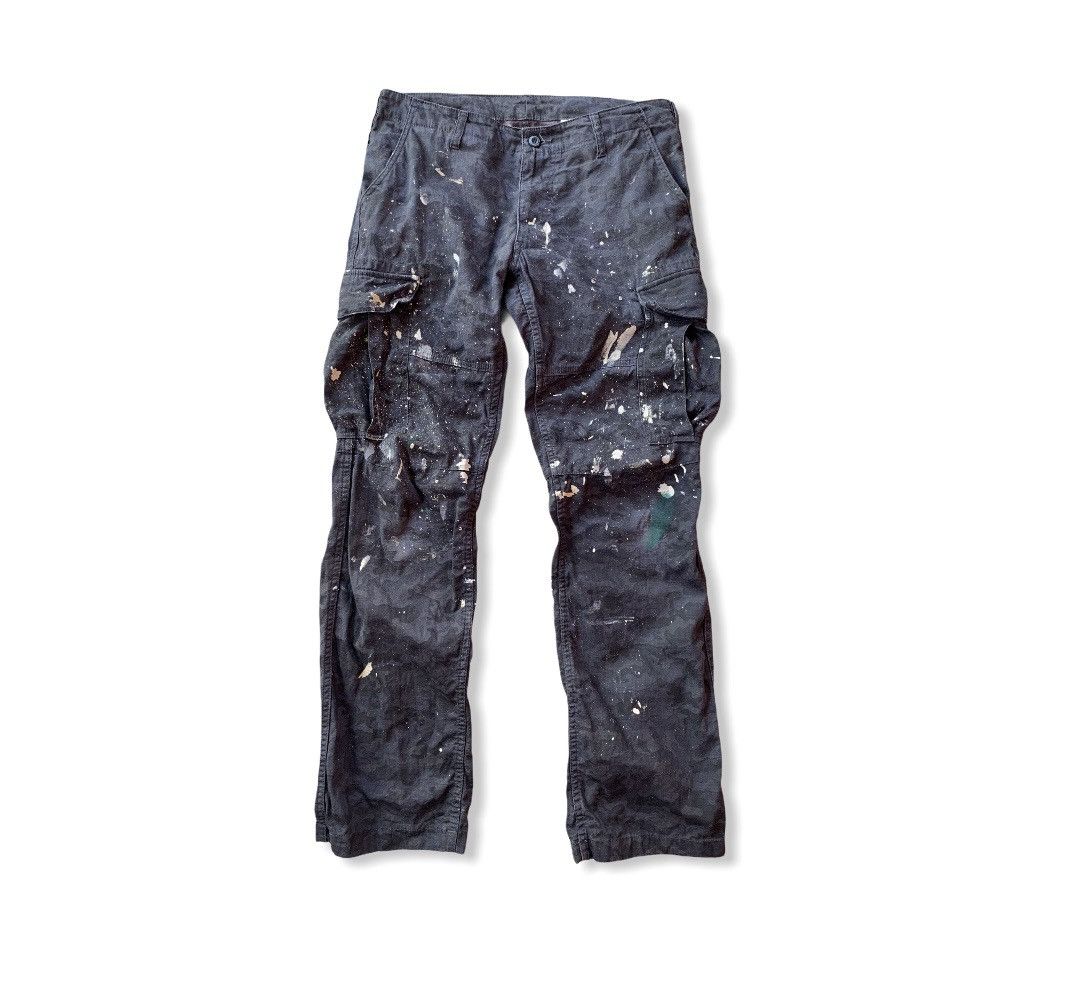 Japanese Brand × Vintage JapaneseBrand Gladiator Black Camo Painter Cargo Pant Size US 32 / EU 48 - 1 Thumbnail