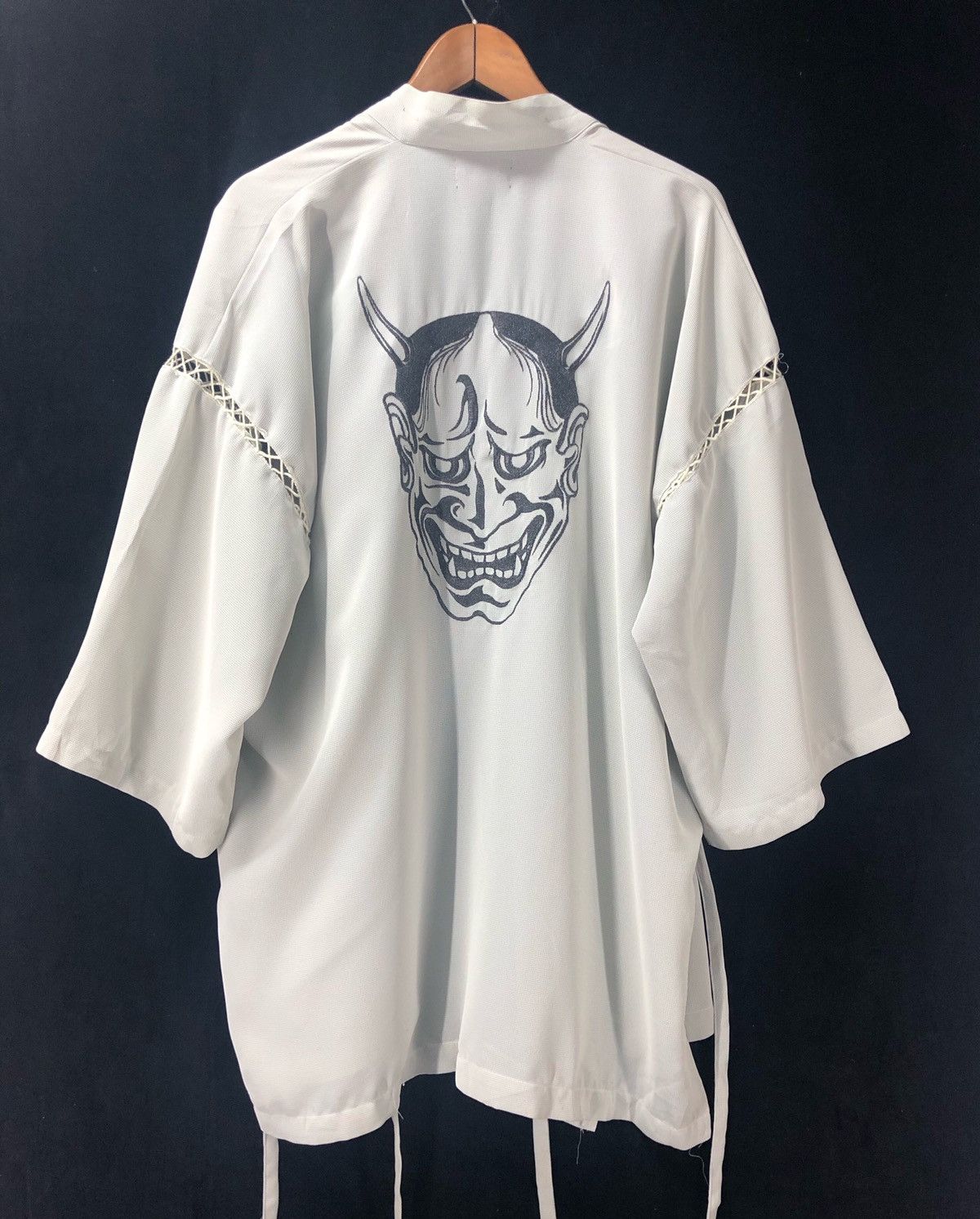 Japanese Brand Vtg Japanese Oni Demon Kimono Haori Traditional Hannya Mask Size US L / EU 52-54 / 3 - 1 Thumbnail