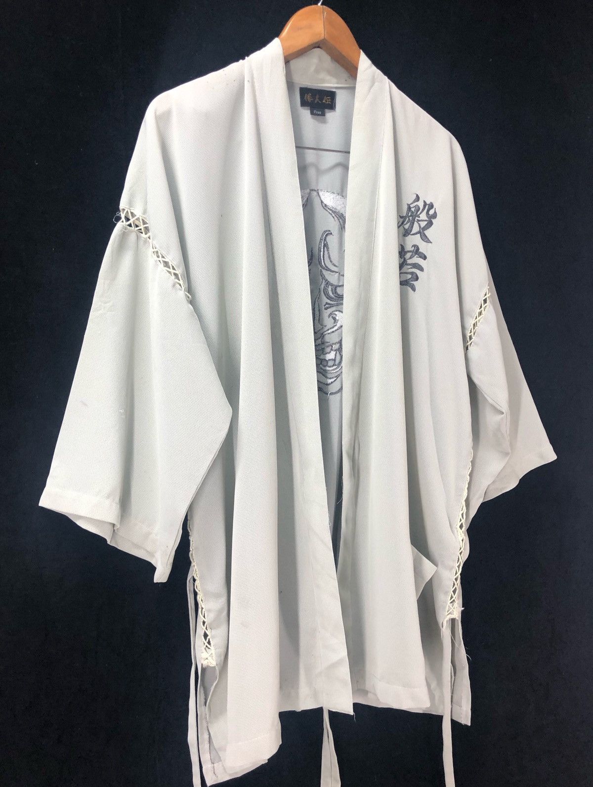 Japanese Brand Vtg Japanese Oni Demon Kimono Haori Traditional Hannya Mask Size US L / EU 52-54 / 3 - 5 Thumbnail