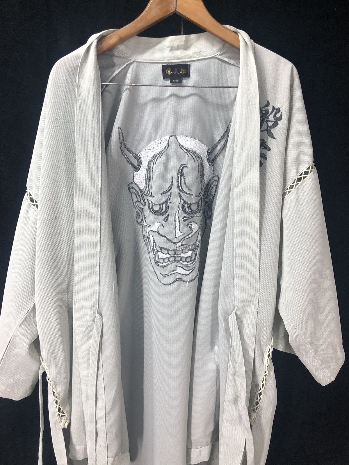 Japanese Brand Vtg Japanese Oni Demon Kimono Haori Traditional Hannya Mask Size US L / EU 52-54 / 3 - 11 Thumbnail