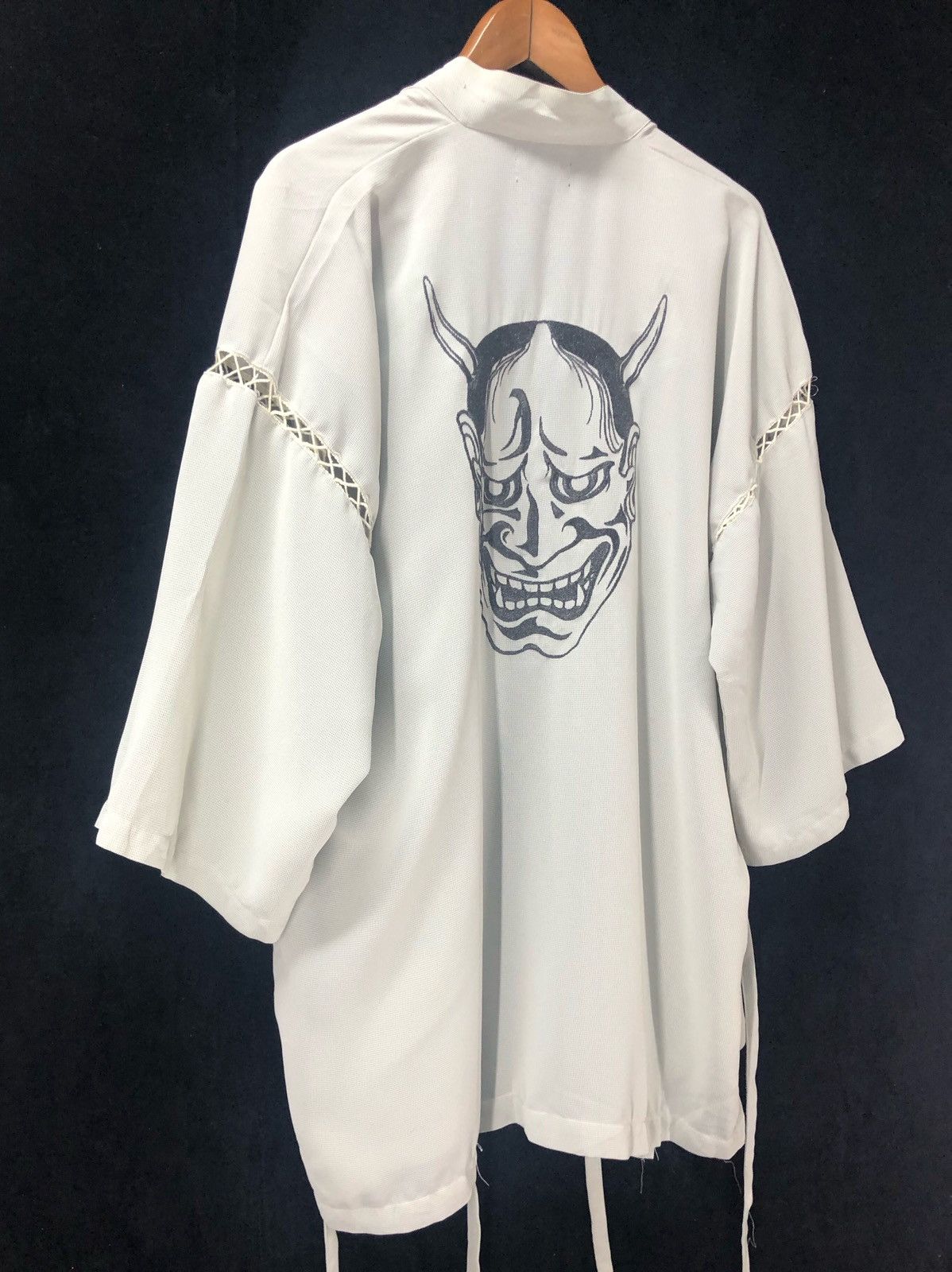 Japanese Brand Vtg Japanese Oni Demon Kimono Haori Traditional Hannya Mask Size US L / EU 52-54 / 3 - 2 Thumbnail