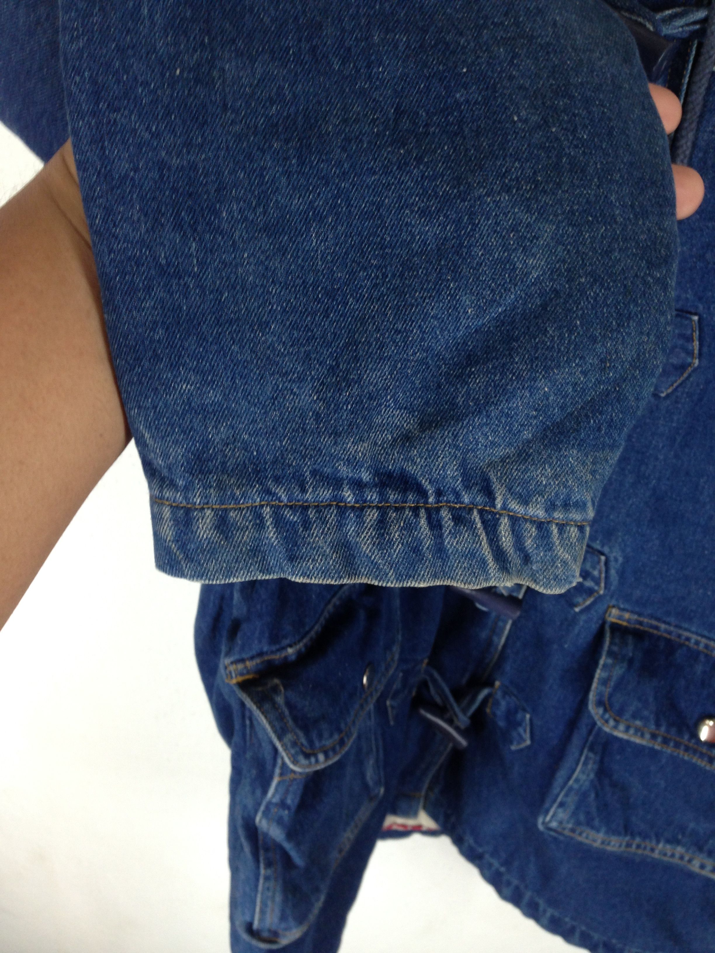 Designer × Handmade Vtg Marbolis Denim Toggle Jacket with Colorful Inner Lining Size US M / EU 48-50 / 2 - 4 Thumbnail