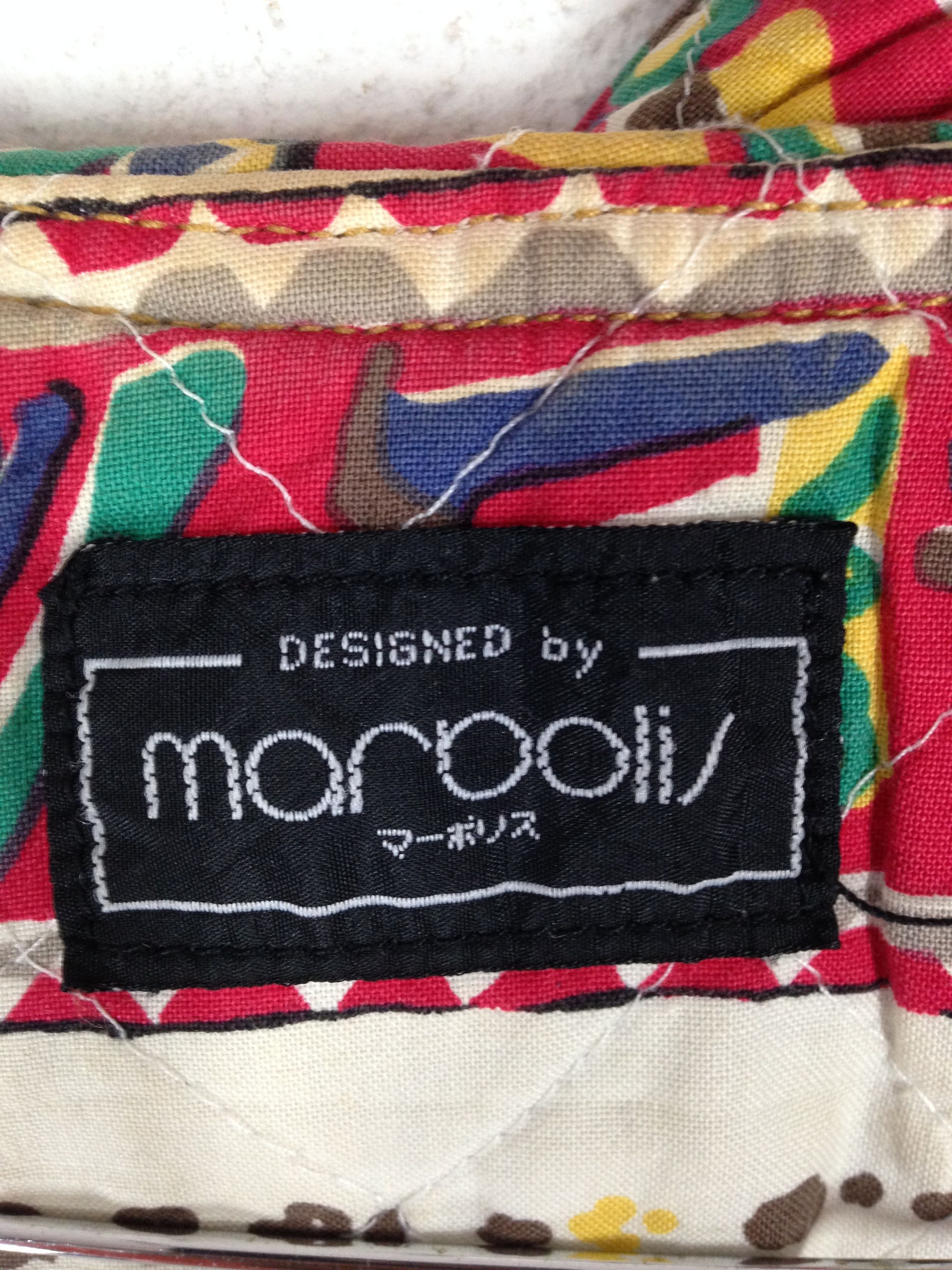 Designer × Handmade Vtg Marbolis Denim Toggle Jacket with Colorful Inner Lining Size US M / EU 48-50 / 2 - 8 Thumbnail