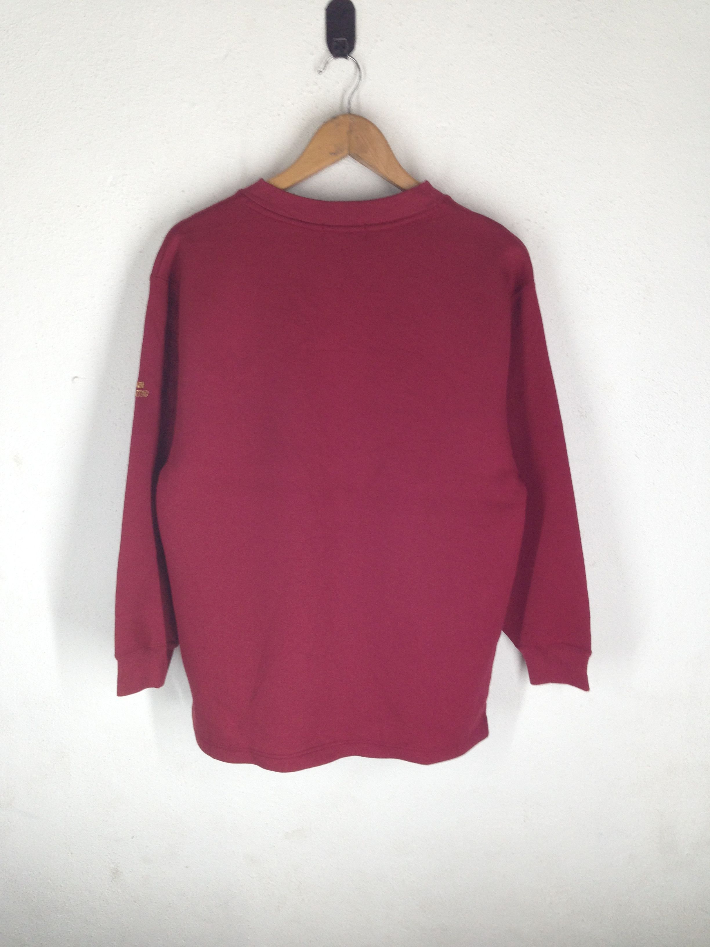 Gianni Valentino × Valentino Vintage Gianni Valentino V-Neck Long Sleeve Shirt Red Size L Size US L / EU 52-54 / 3 - 2 Thumbnail