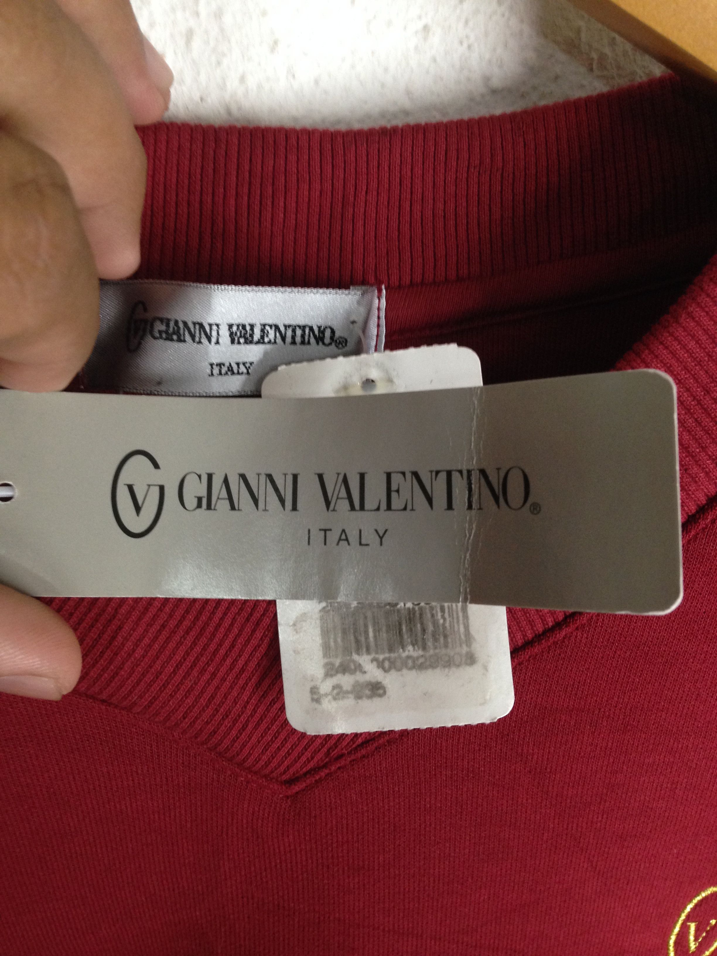 Gianni Valentino × Valentino Vintage Gianni Valentino V-Neck Long Sleeve Shirt Red Size L Size US L / EU 52-54 / 3 - 4 Thumbnail