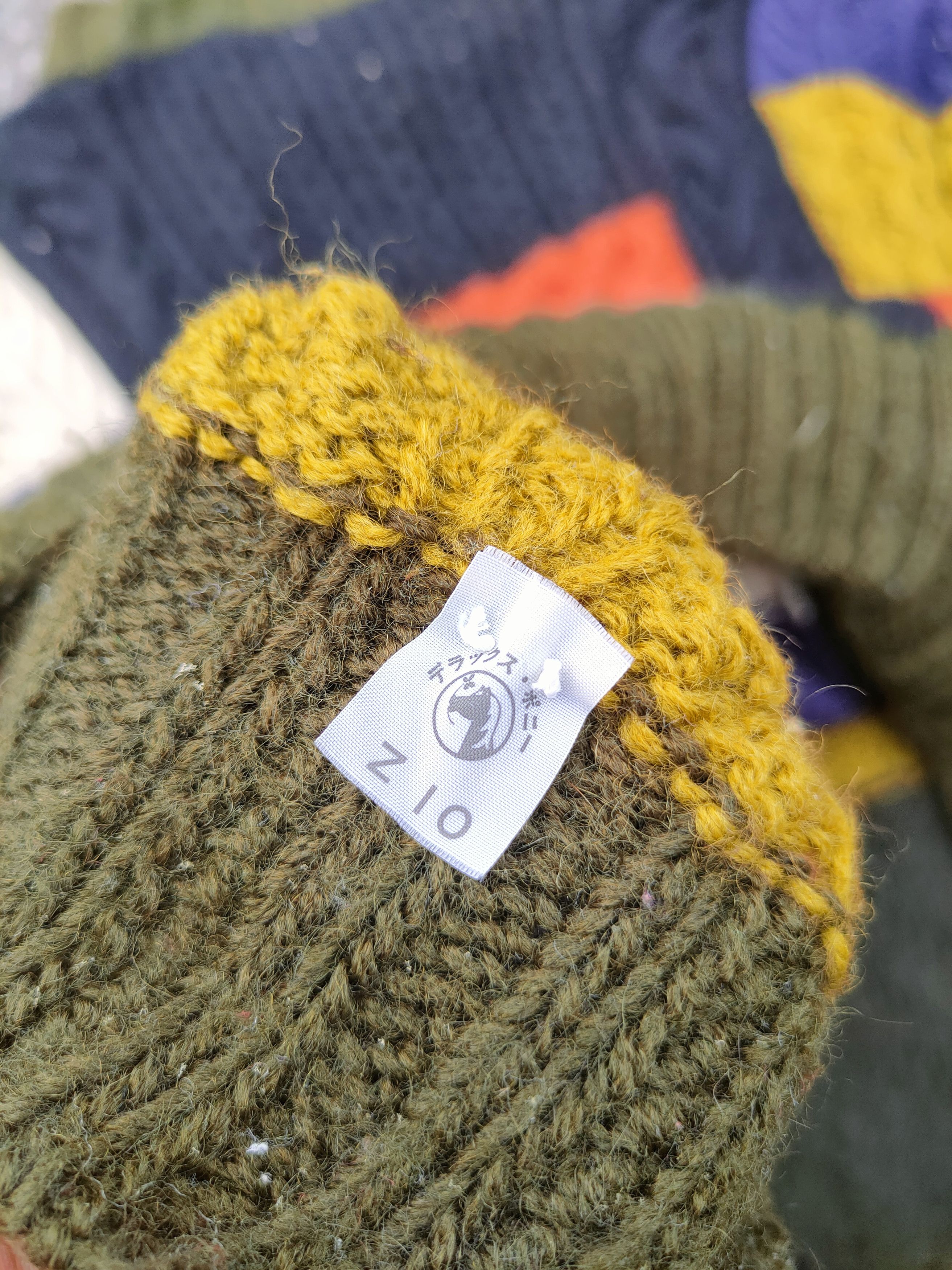 Aran Isles Knitwear Japan Art Patchwork handmade cable knitwear #S2803T Size US M / EU 48-50 / 2 - 7 Thumbnail