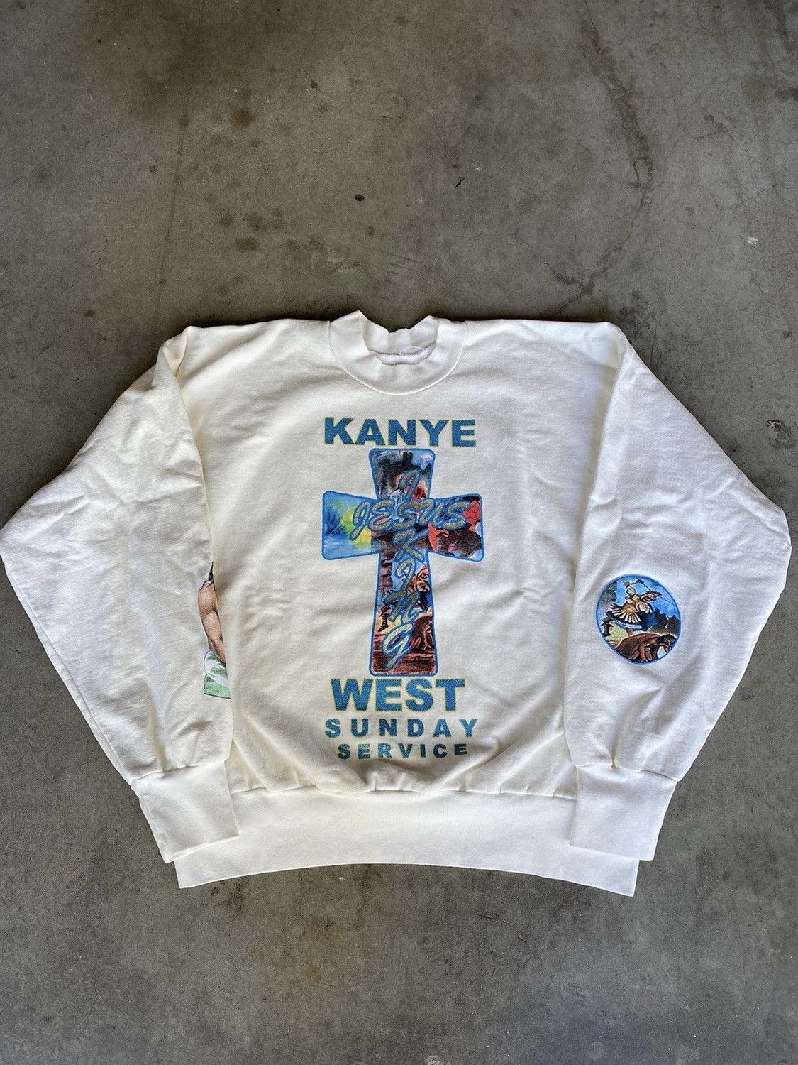 Kanye West DS AWGE JIK Jesus Is King Cross Crewneck