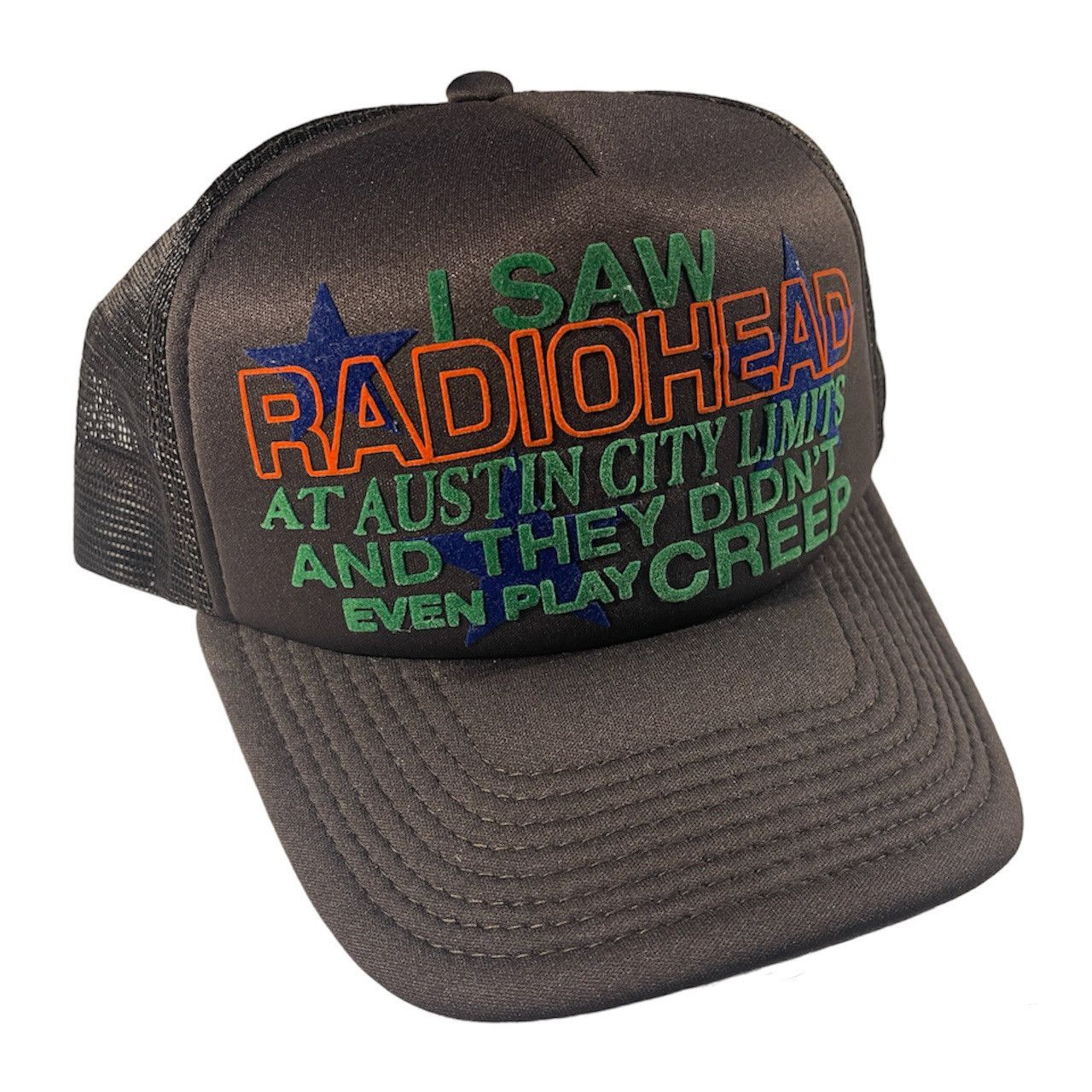 image of Vintage Giadonna Damn You Radiohead Trucker Hat Fw21 in Earth, Men's