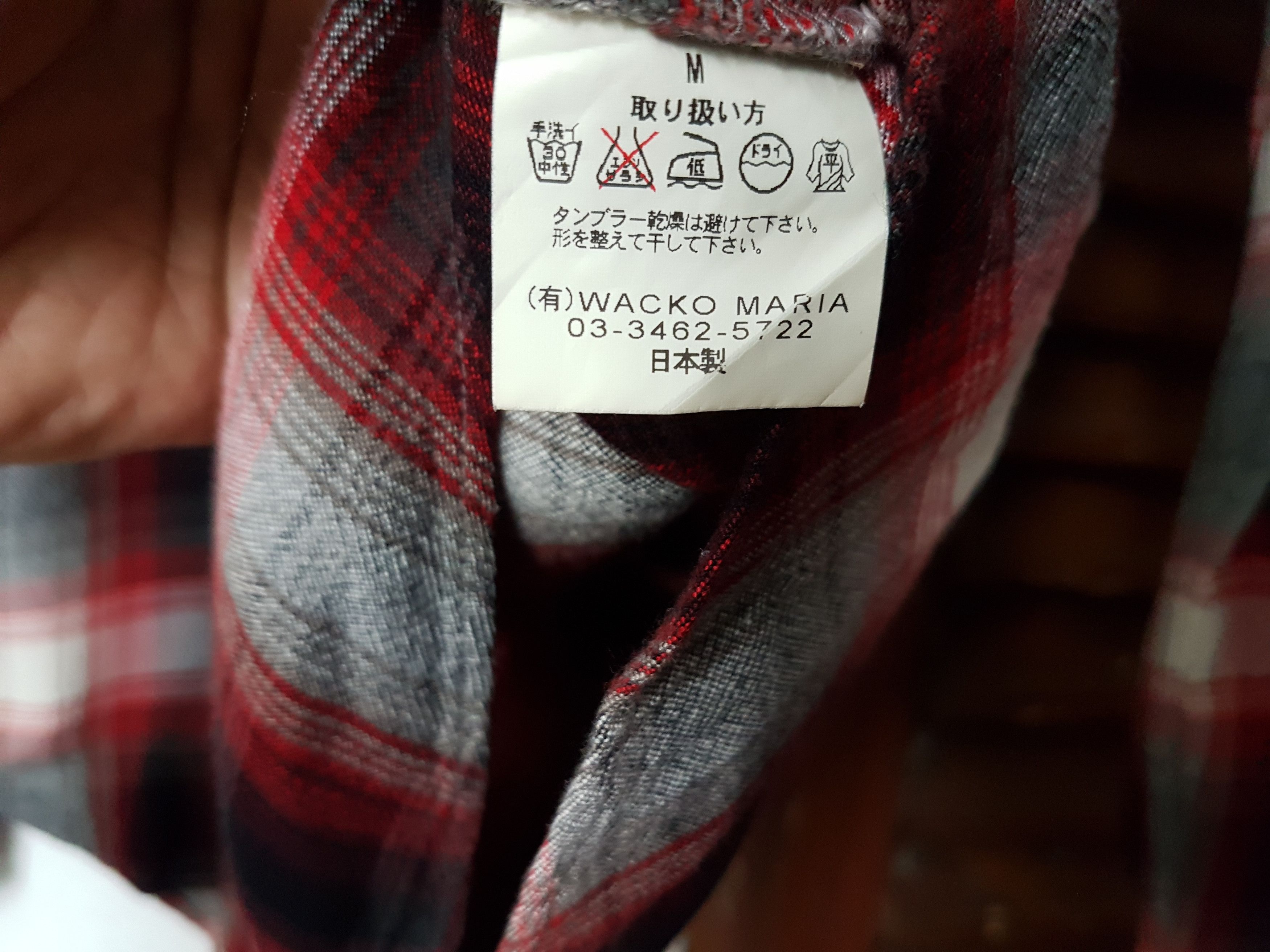 Wacko Maria Fit S to M, Wacko Maria Shadow Plaid Rayon Shirt Size US M / EU 48-50 / 2 - 3 Thumbnail