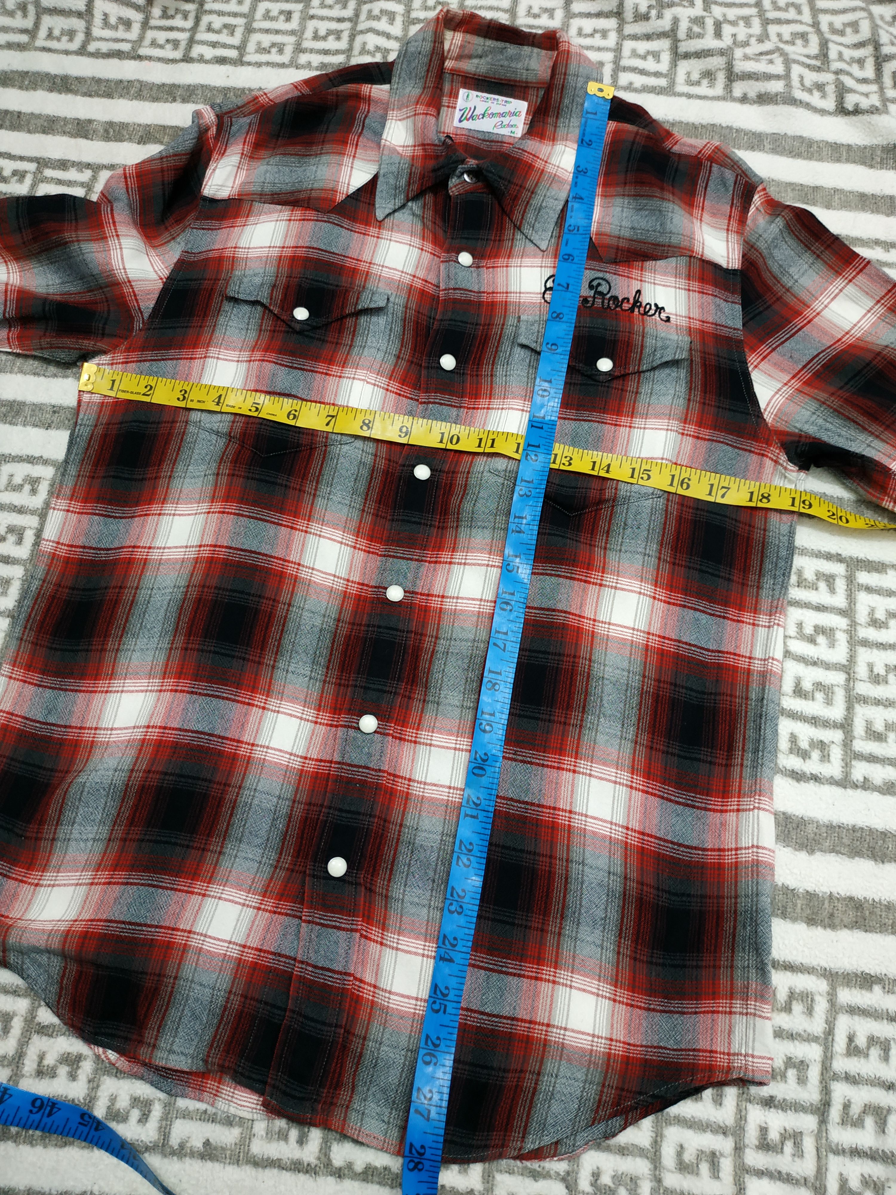 Wacko Maria Fit S to M, Wacko Maria Shadow Plaid Rayon Shirt Size US M / EU 48-50 / 2 - 12 Thumbnail