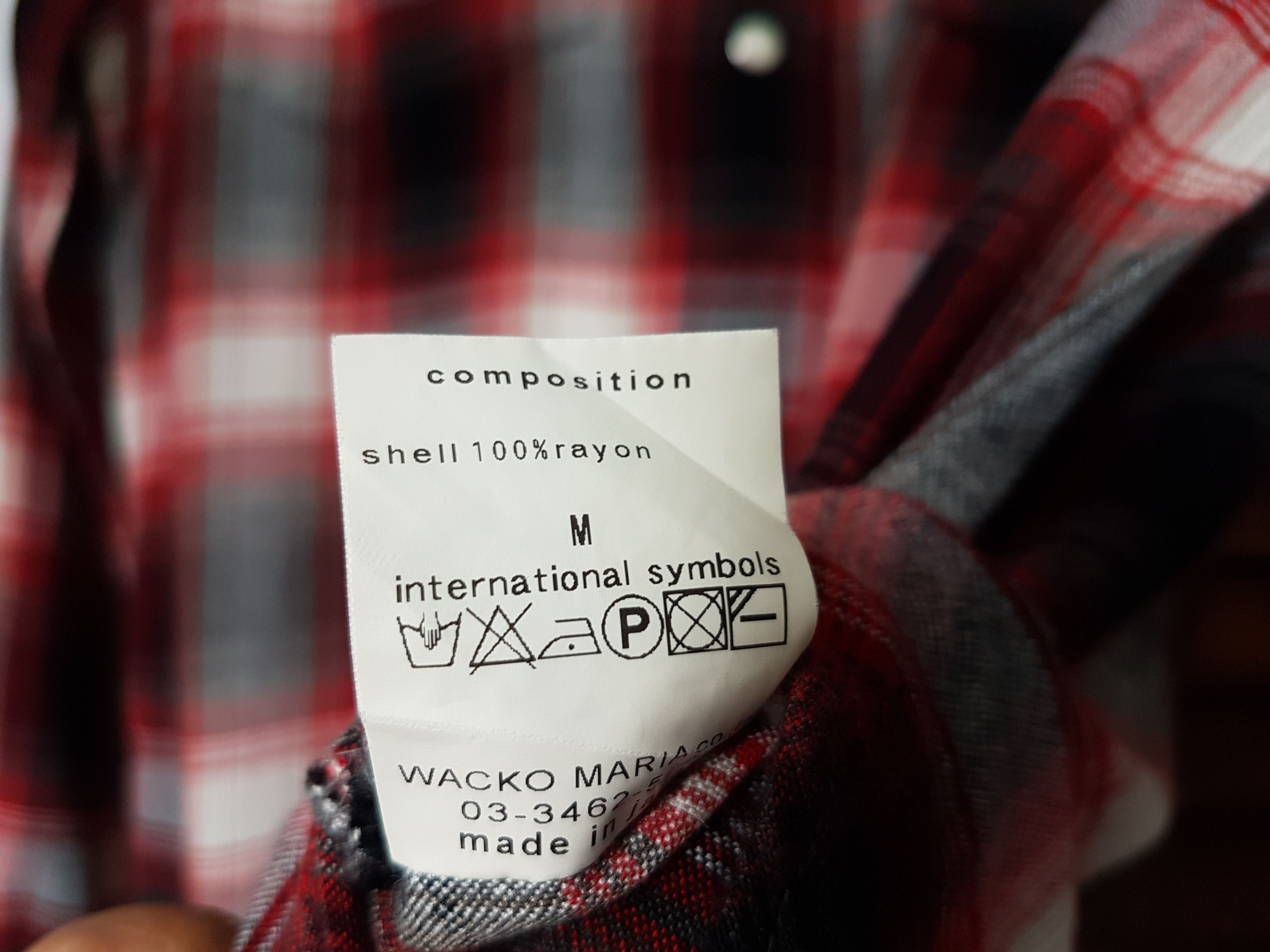 Wacko Maria Fit S to M, Wacko Maria Shadow Plaid Rayon Shirt Size US M / EU 48-50 / 2 - 5 Thumbnail