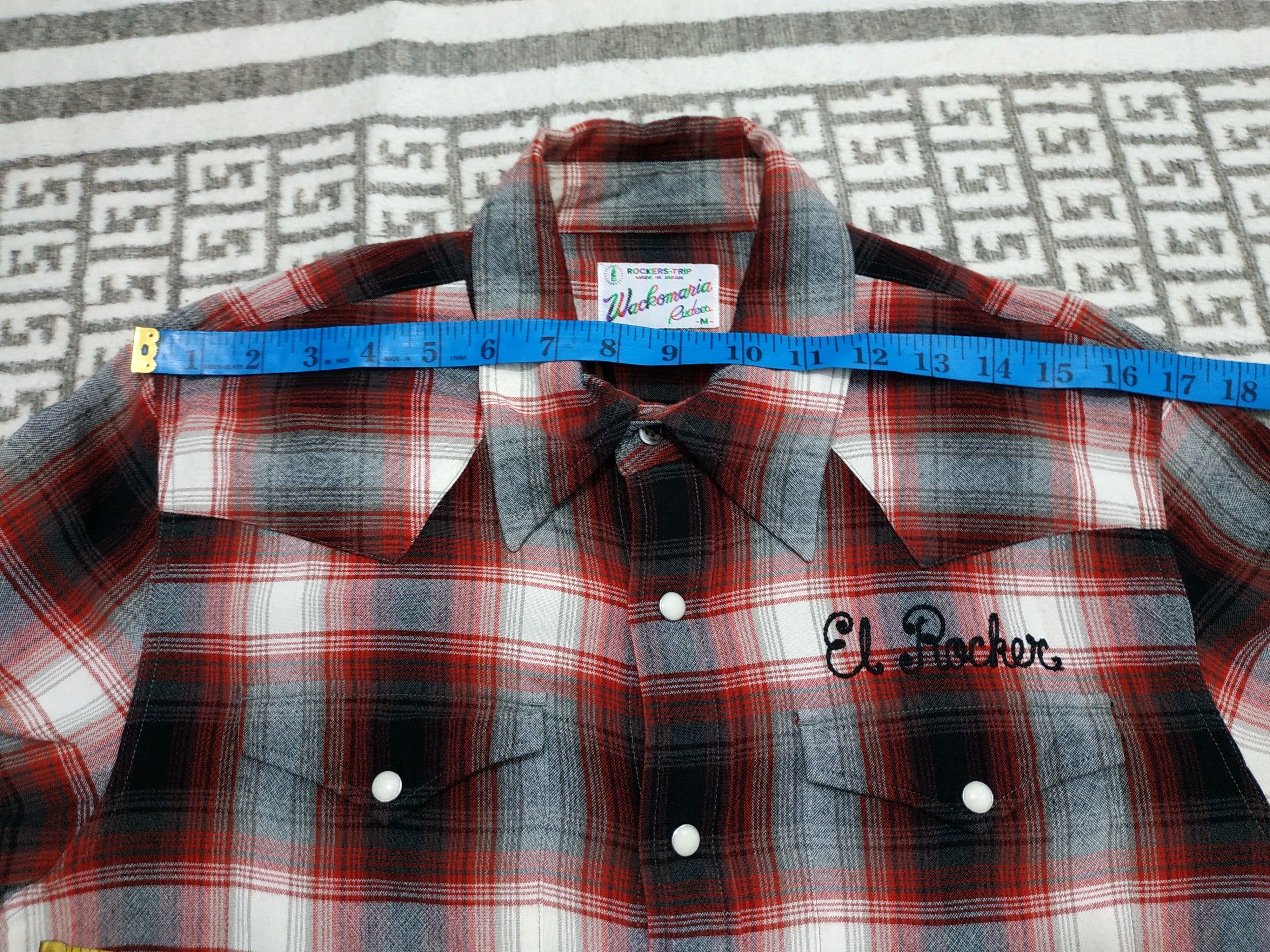 Wacko Maria Fit S to M, Wacko Maria Shadow Plaid Rayon Shirt Size US M / EU 48-50 / 2 - 11 Thumbnail