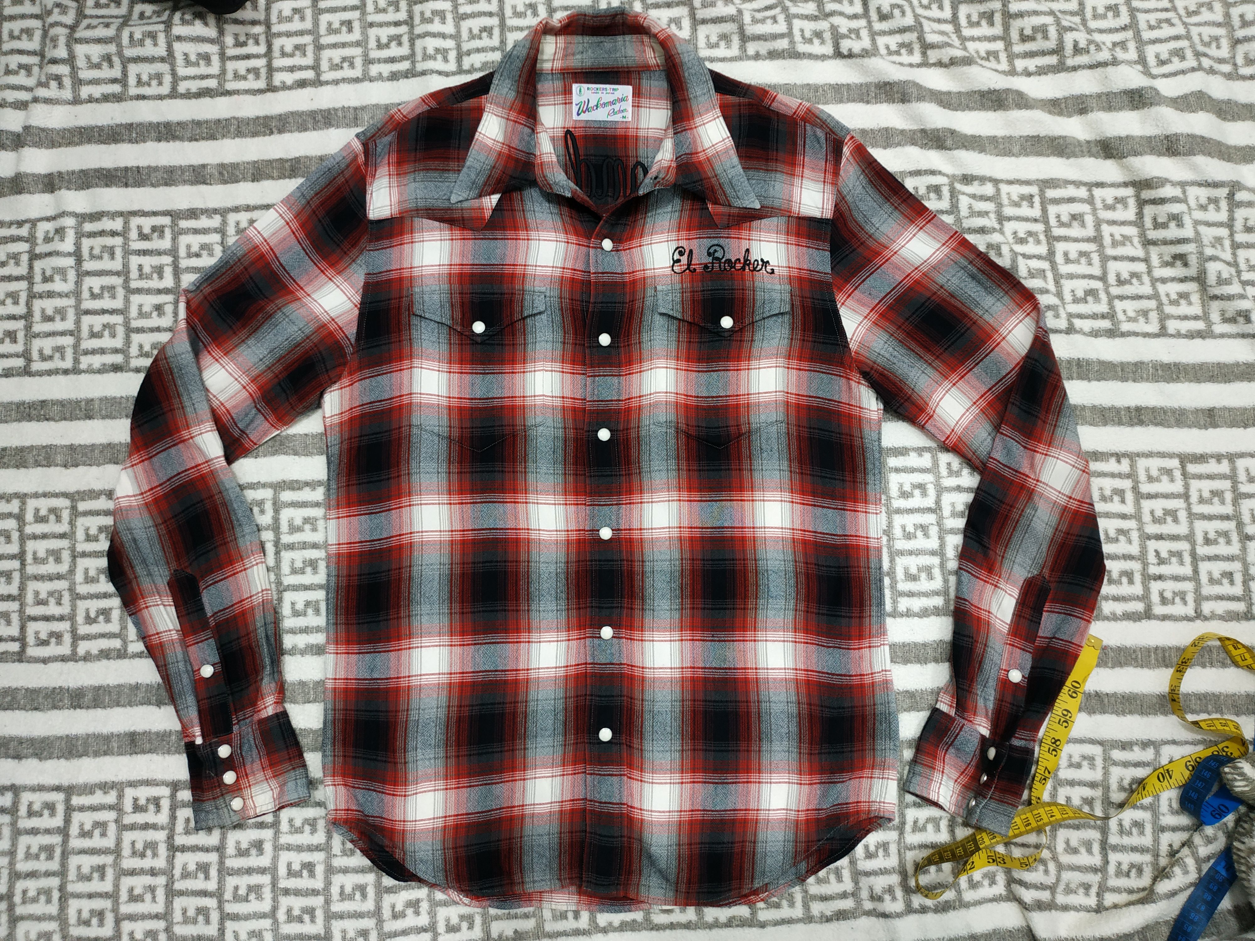 Wacko Maria Fit S to M, Wacko Maria Shadow Plaid Rayon Shirt Size US M / EU 48-50 / 2 - 15 Thumbnail