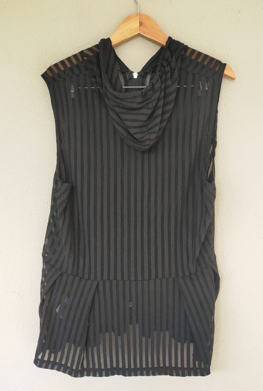 Michiko Koshino London Michiko Koshino Mesh Hoodie Zipper Cardigan Size L / US 10 / IT 46 - 3 Thumbnail