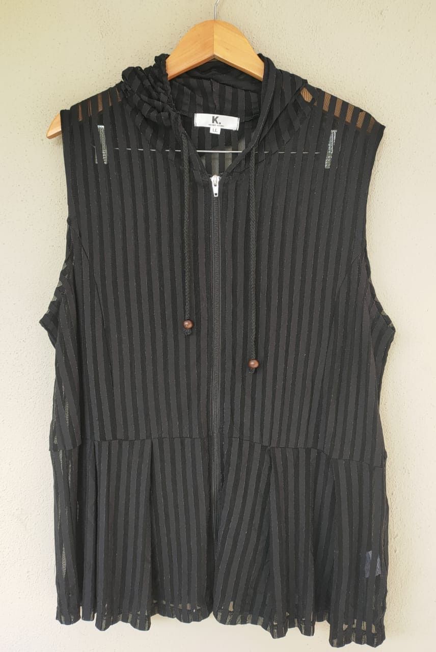 Michiko Koshino London Michiko Koshino Mesh Hoodie Zipper Cardigan Size L / US 10 / IT 46 - 1 Thumbnail