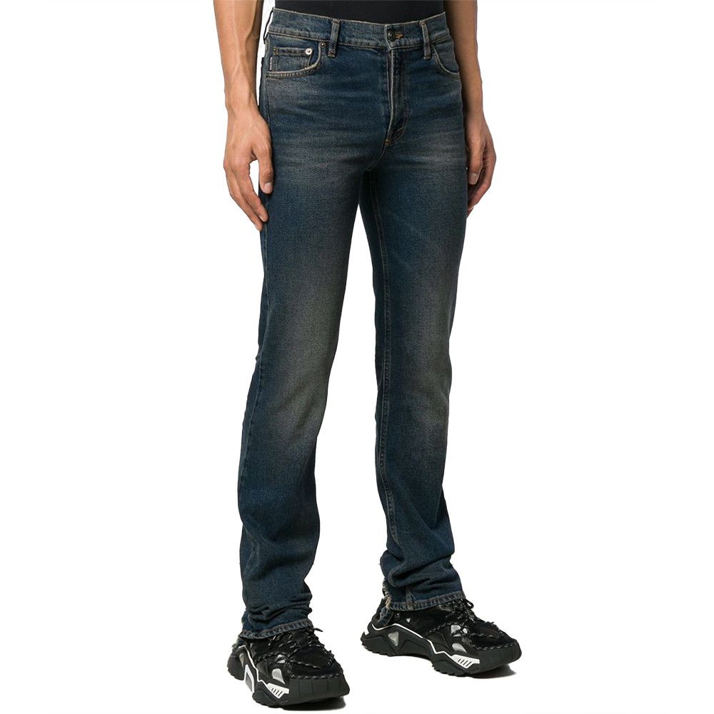 image of Balenciaga Men's Five Pocket Fitted Denim Jeans Blue (Size 30)