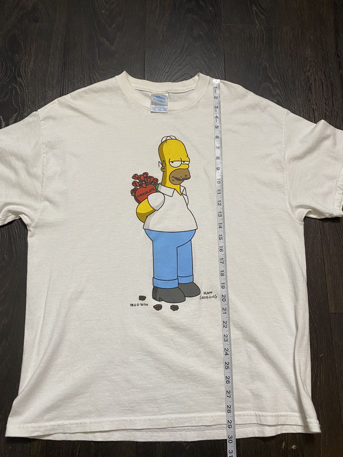 The Simpsons 2004 Homer valentines T-shirt Size US XL / EU 56 / 4 - 7 Thumbnail