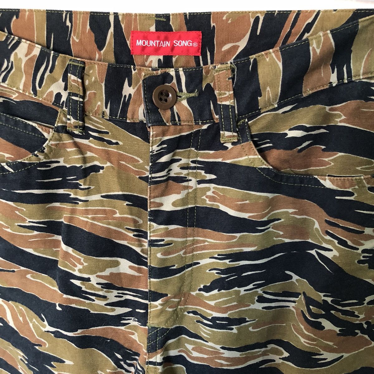 Japanese Brand Tiger Stripes Camo Army Cargo Trousers Pants Size US 27 - 4 Thumbnail