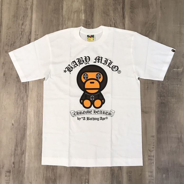 Bape BAPE × Chrome Hearts Milo T-shirt White | Grailed