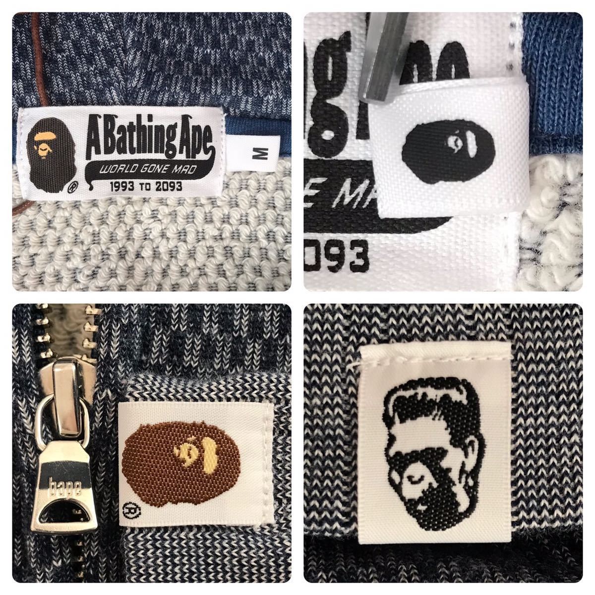 Bape BAPE Shark full zip hoodie navy a bathing ape Size US M / EU 48-50 / 2 - 8 Thumbnail