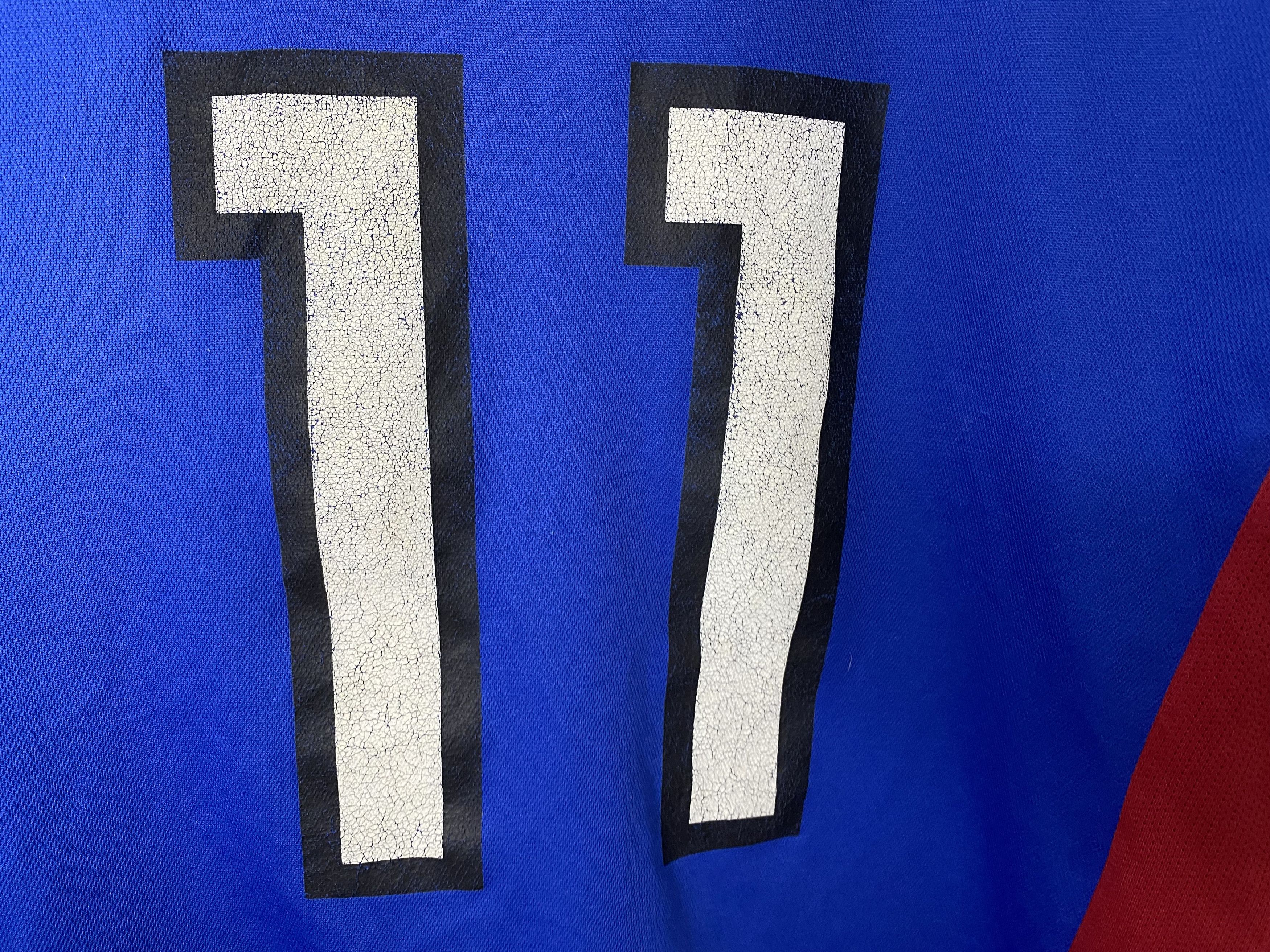 Nike #11 RANGERS 2001 2002 HOME FOOTBALL SHIRT SOCCER JERSEY NIKE Size US S / EU 44-46 / 1 - 4 Thumbnail