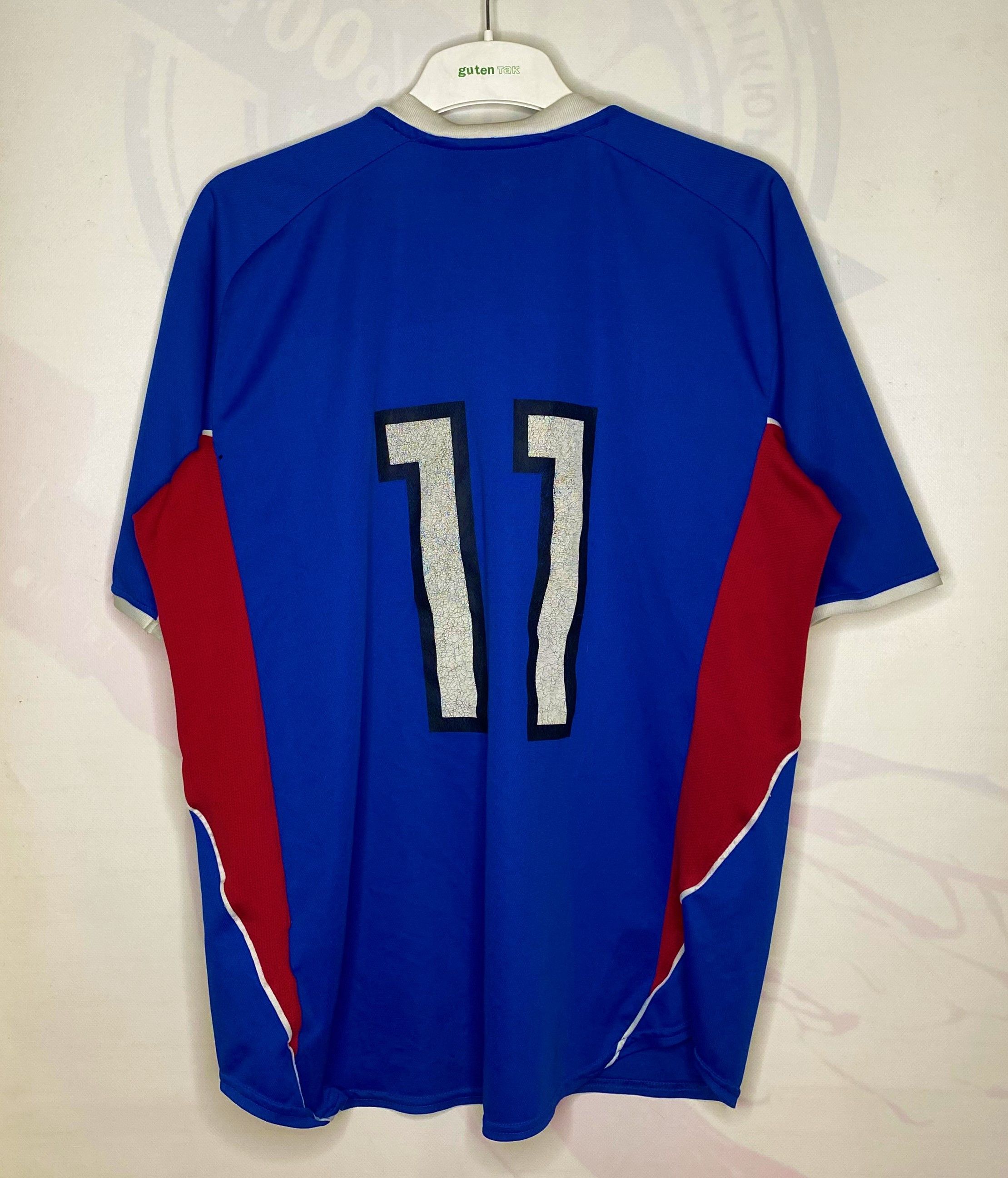 Nike #11 RANGERS 2001 2002 HOME FOOTBALL SHIRT SOCCER JERSEY NIKE Size US S / EU 44-46 / 1 - 2 Thumbnail