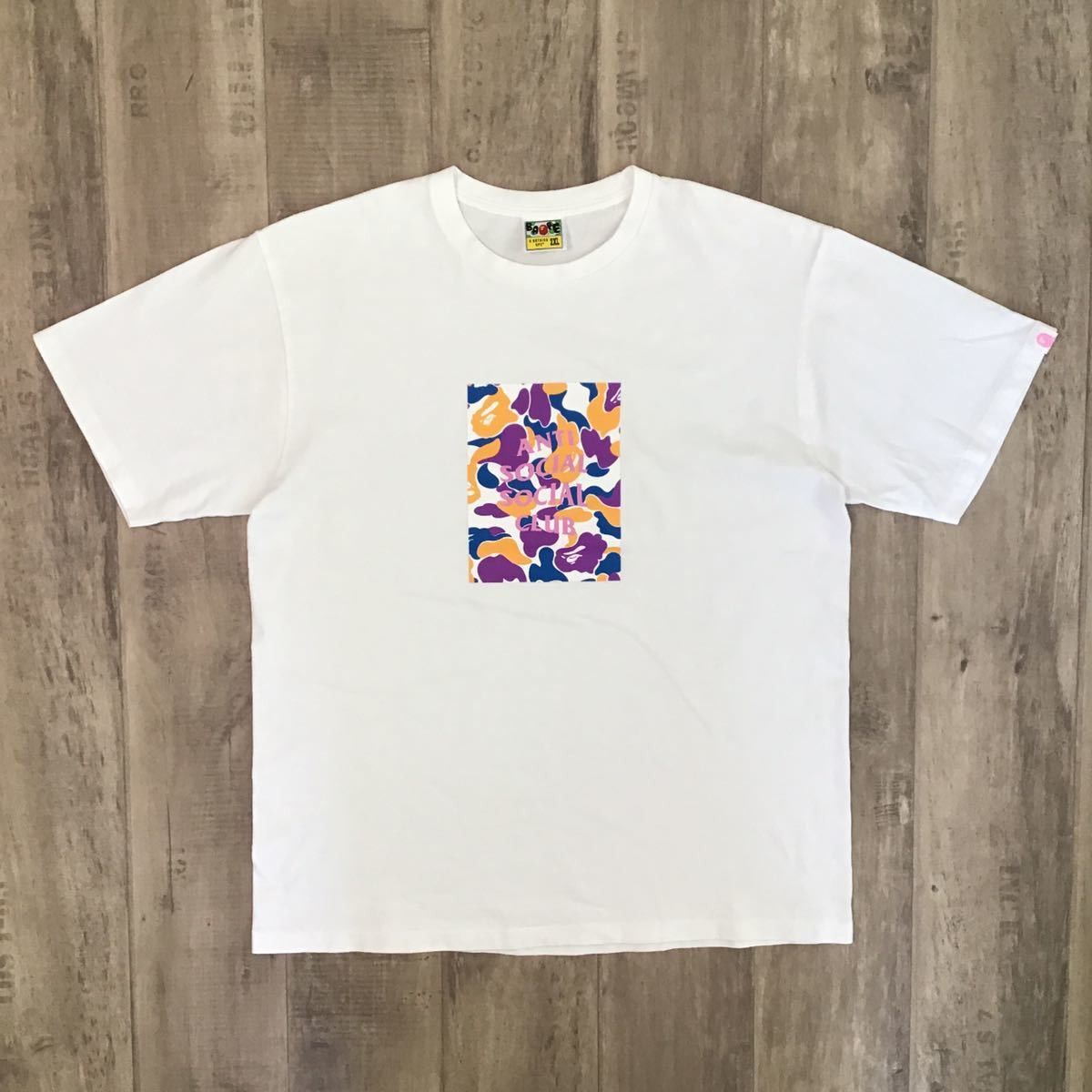 BAPE × Anti Social Social Club LA color camo T-shirt