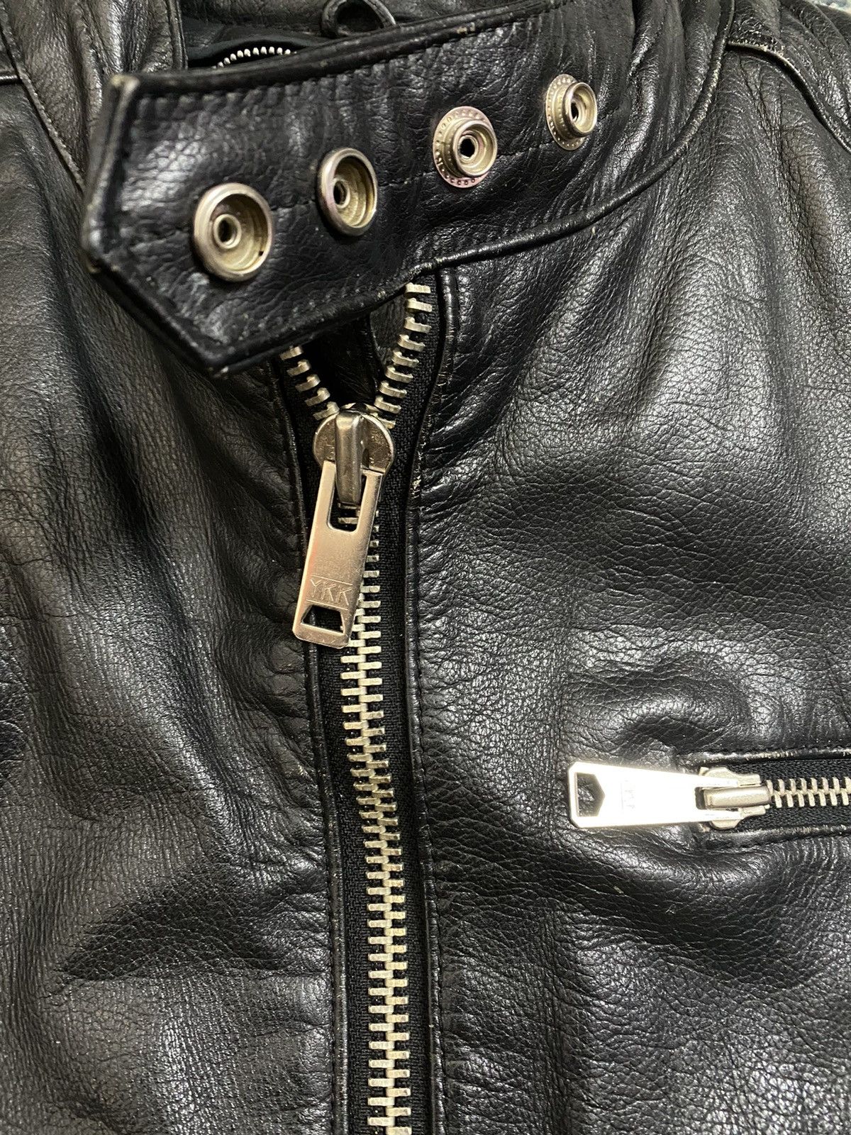 Genuine Leather × Vintage Vintage 1980 80’s Motorcycle Leather Jacket Size US L / EU 52-54 / 3 - 5 Thumbnail