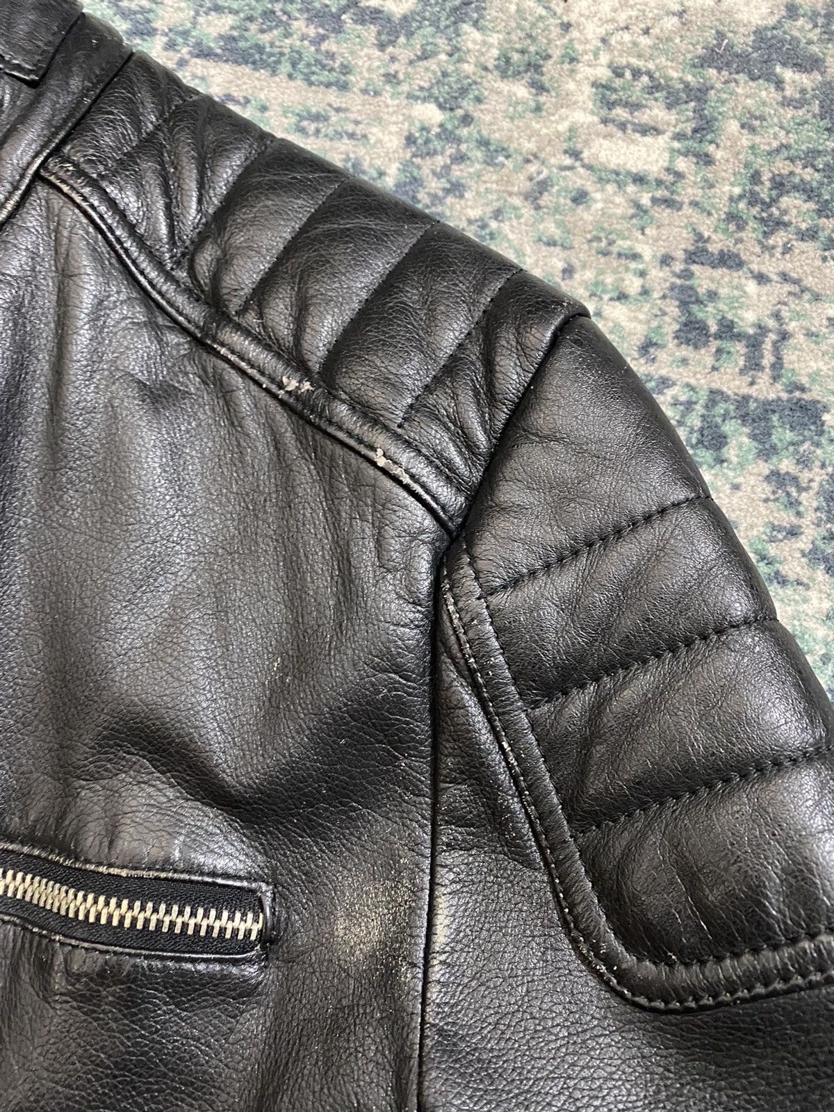 Genuine Leather × Vintage Vintage 1980 80’s Motorcycle Leather Jacket Size US L / EU 52-54 / 3 - 6 Thumbnail