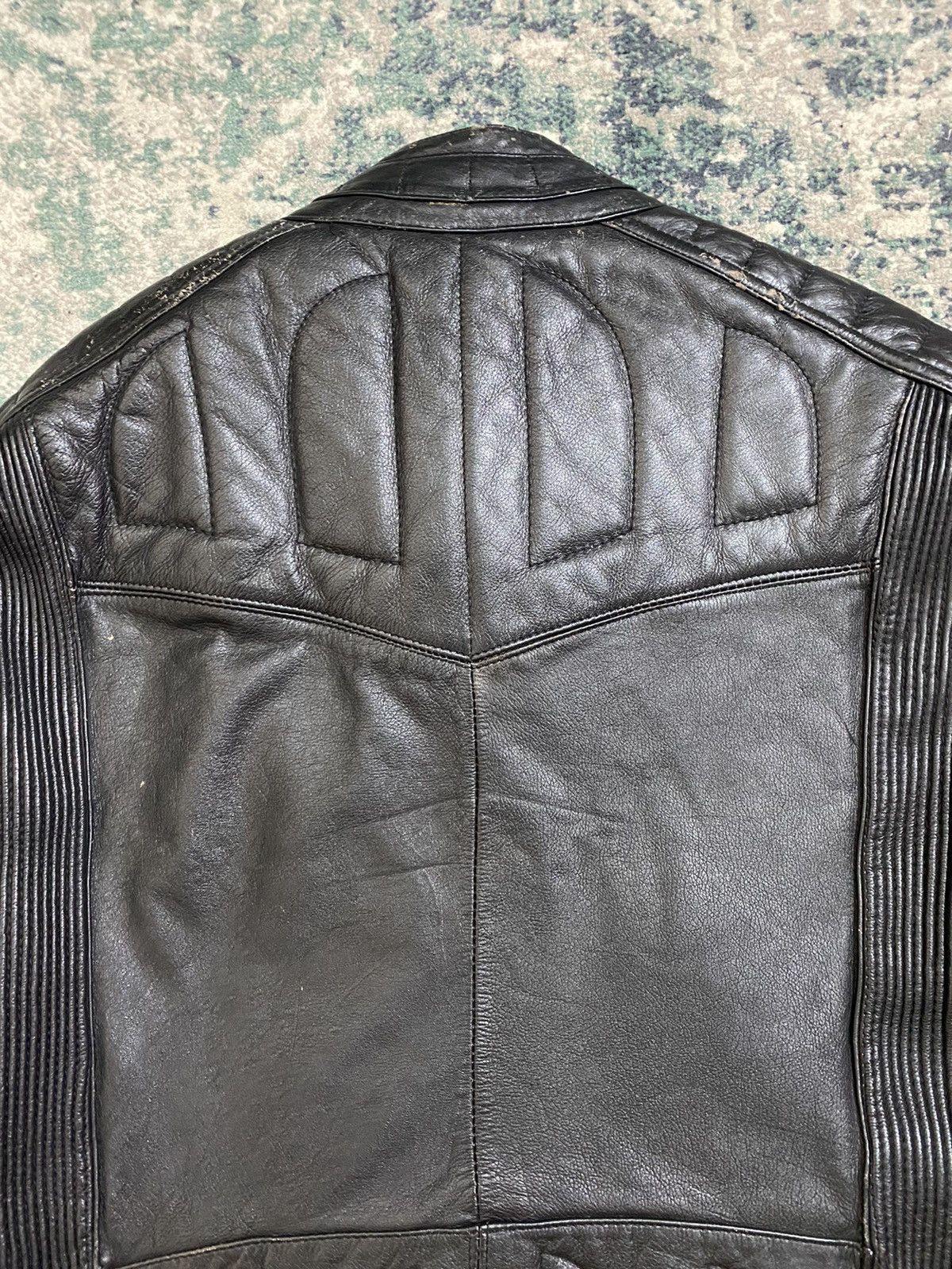 Genuine Leather × Vintage Vintage 1980 80’s Motorcycle Leather Jacket Size US L / EU 52-54 / 3 - 12 Thumbnail