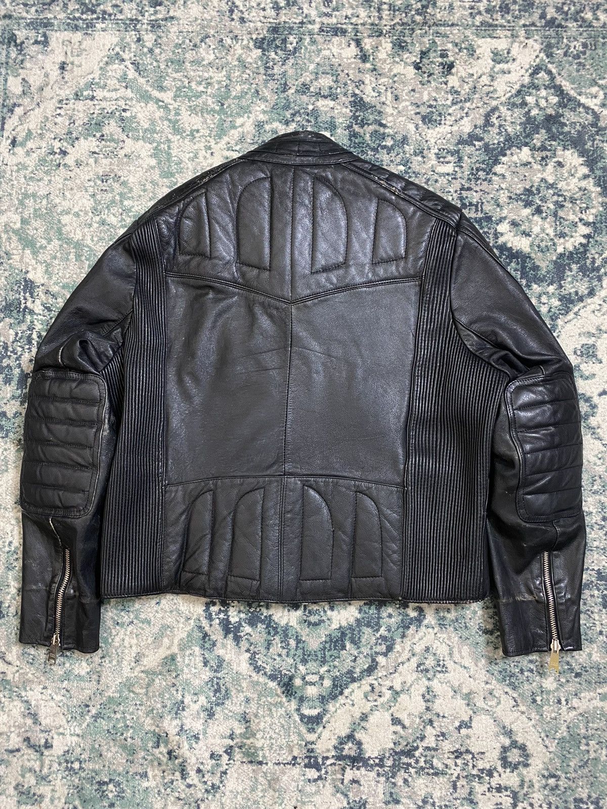 Genuine Leather × Vintage Vintage 1980 80’s Motorcycle Leather Jacket Size US L / EU 52-54 / 3 - 8 Thumbnail