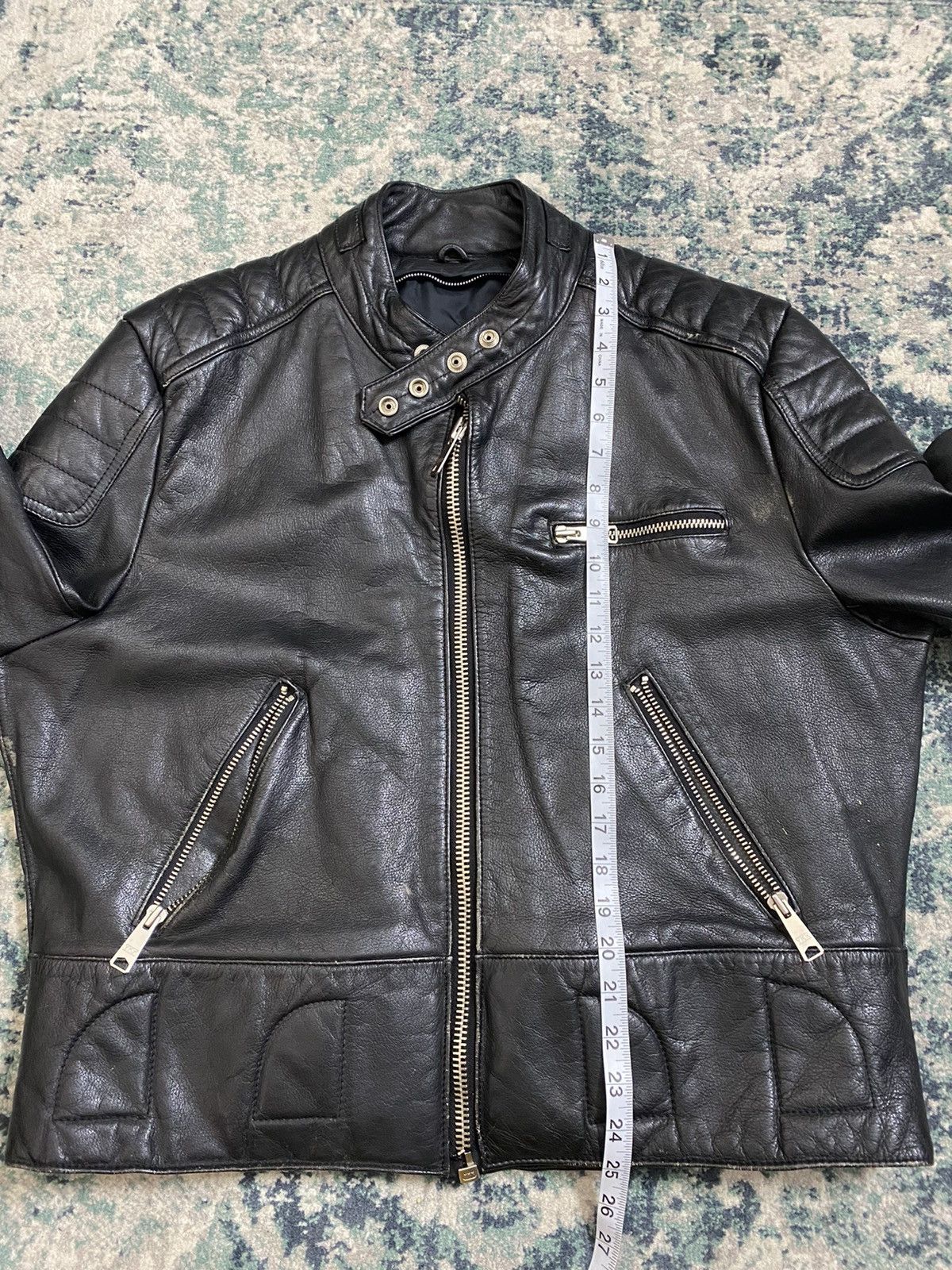 Genuine Leather × Vintage Vintage 1980 80’s Motorcycle Leather Jacket Size US L / EU 52-54 / 3 - 18 Thumbnail