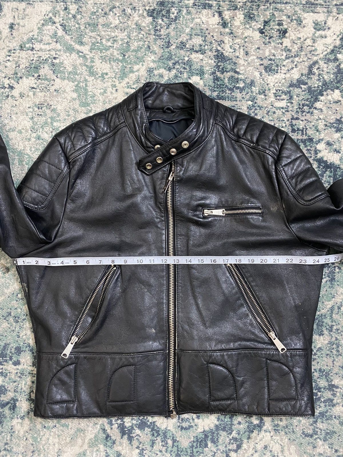 Genuine Leather × Vintage Vintage 1980 80’s Motorcycle Leather Jacket Size US L / EU 52-54 / 3 - 17 Thumbnail