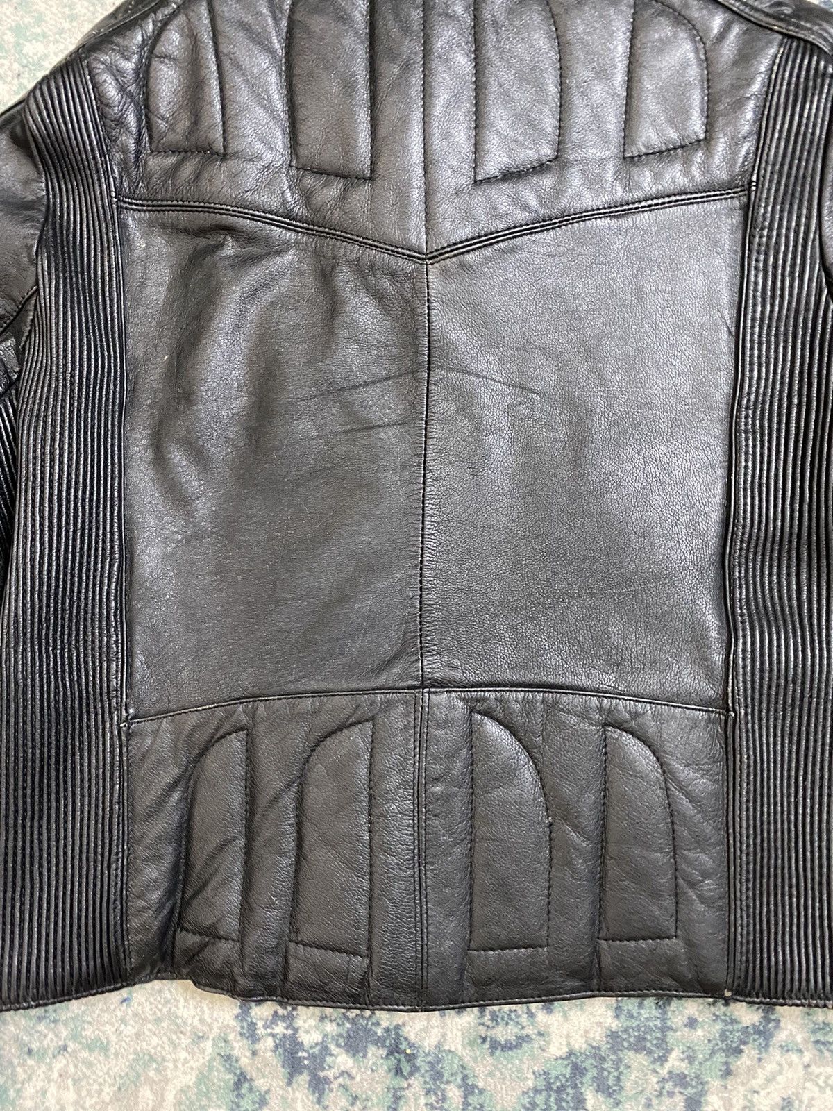 Genuine Leather × Vintage Vintage 1980 80’s Motorcycle Leather Jacket Size US L / EU 52-54 / 3 - 13 Thumbnail