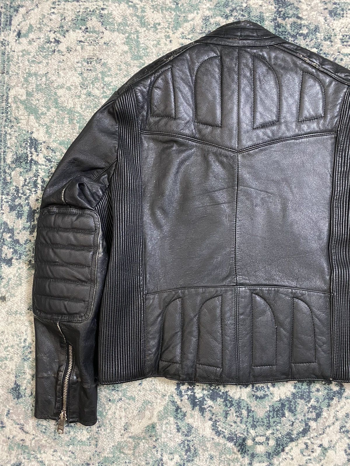 Genuine Leather × Vintage Vintage 1980 80’s Motorcycle Leather Jacket Size US L / EU 52-54 / 3 - 9 Thumbnail