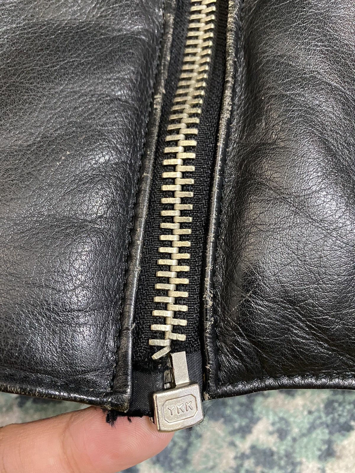 Genuine Leather × Vintage Vintage 1980 80’s Motorcycle Leather Jacket Size US L / EU 52-54 / 3 - 16 Thumbnail