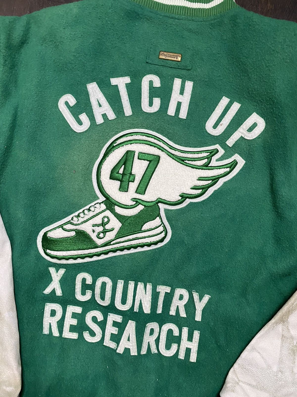 LRG Y2K LRG Button Up Letterman Varsity Leather Jacket Size US L / EU 52-54 / 3 - 3 Thumbnail