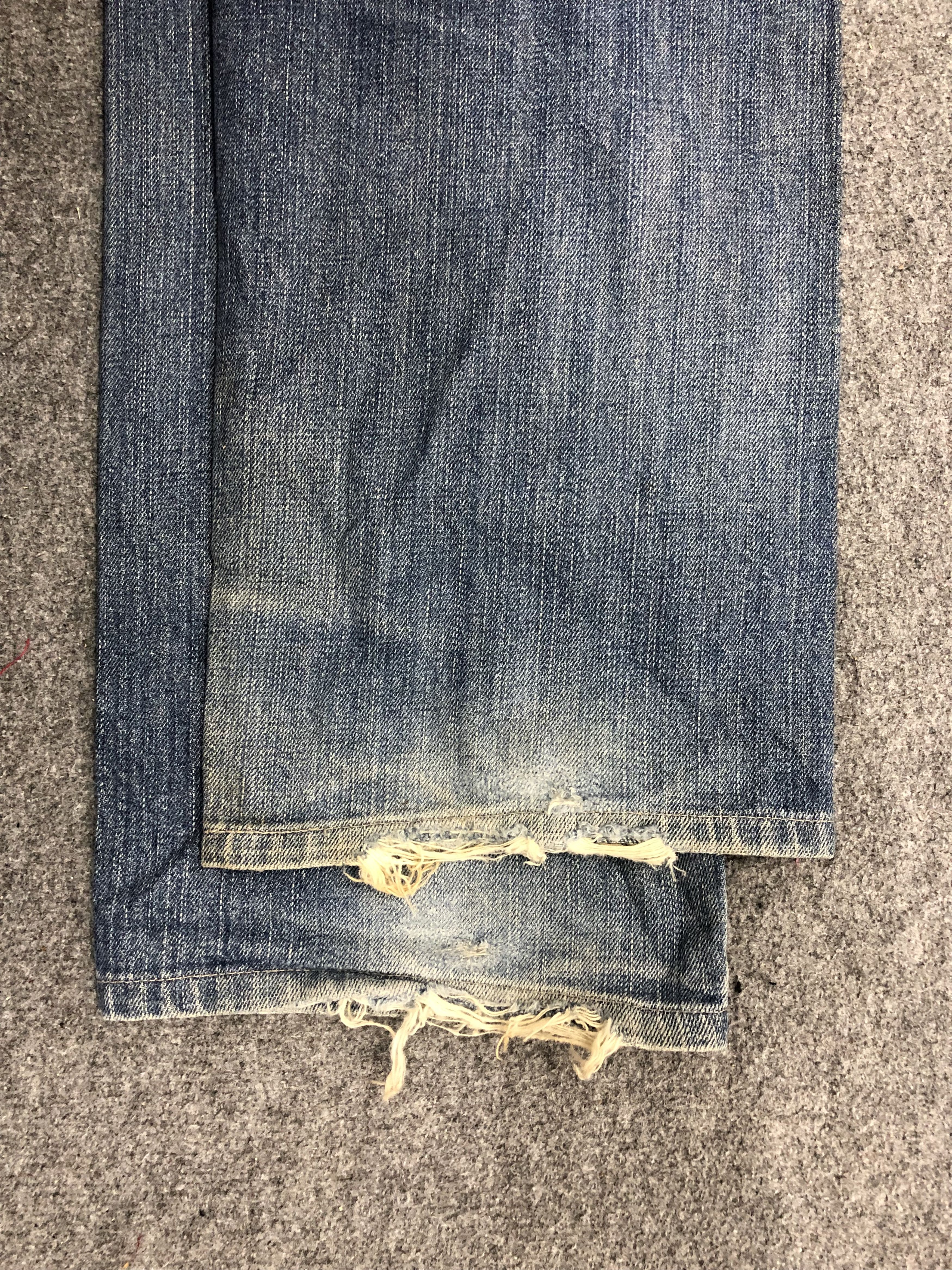 Edwin × Vintage Vintage Distressed Edwin Faded Blue Jeans Size US 35 - 11 Thumbnail