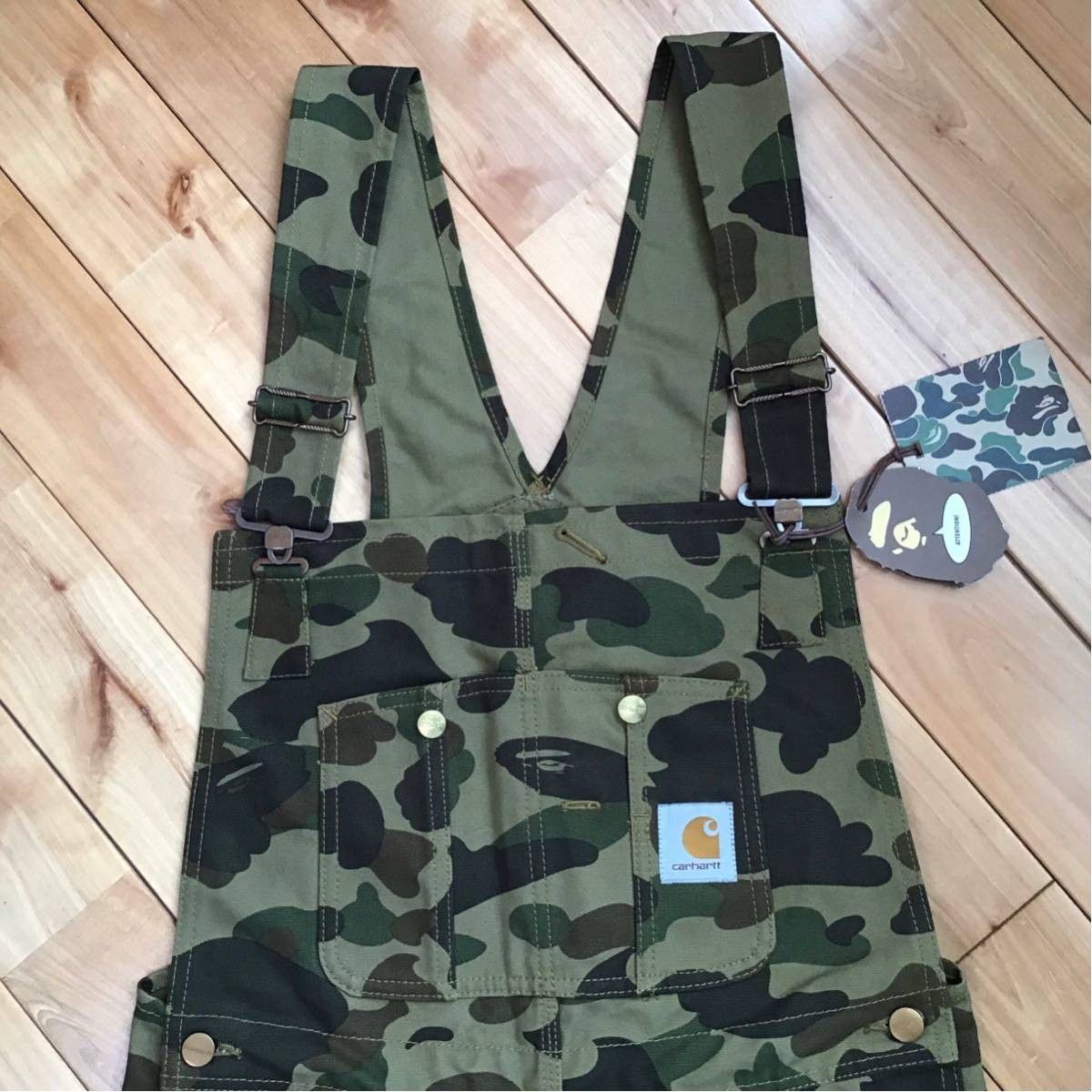 Bape × Carhartt BAPE × carhartt Overall 1st camo green ape ★size M Size US 32 / EU 48 - 3 Thumbnail
