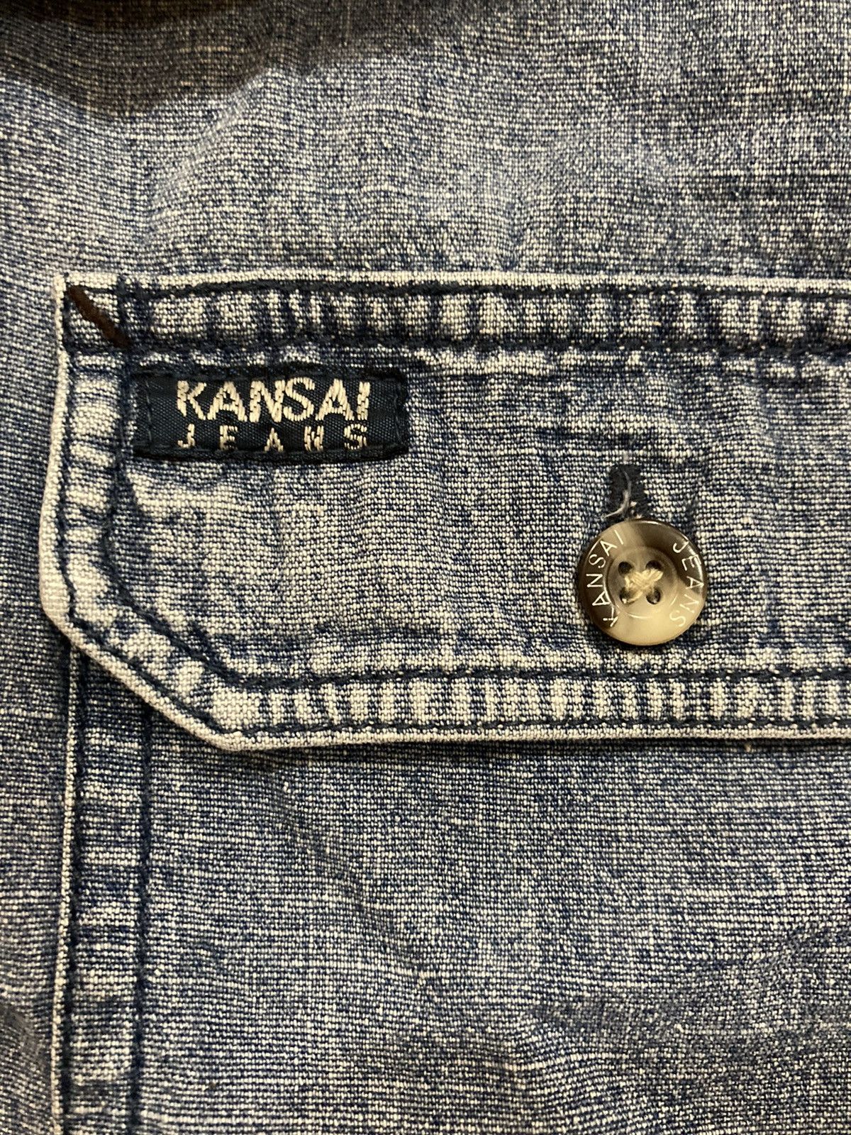 Japanese Brand × Kansai Yamamoto KANSAI YAMAMOTO DENIM WORKER ZIPPER JACKET Size US L / EU 52-54 / 3 - 6 Thumbnail